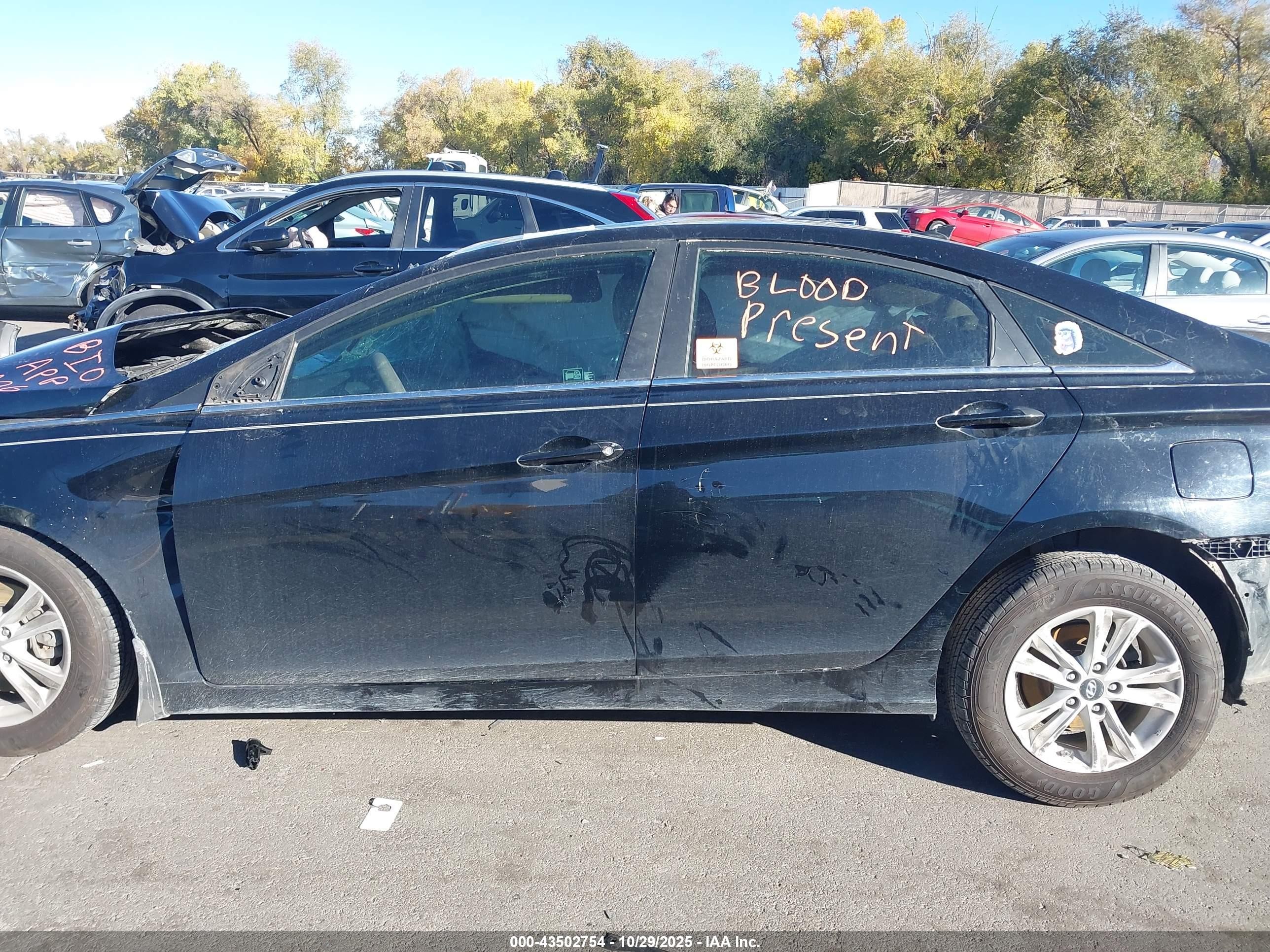 2011 Hyundai Sonata Gls Black vin: 5NPEB4AC3BH256249