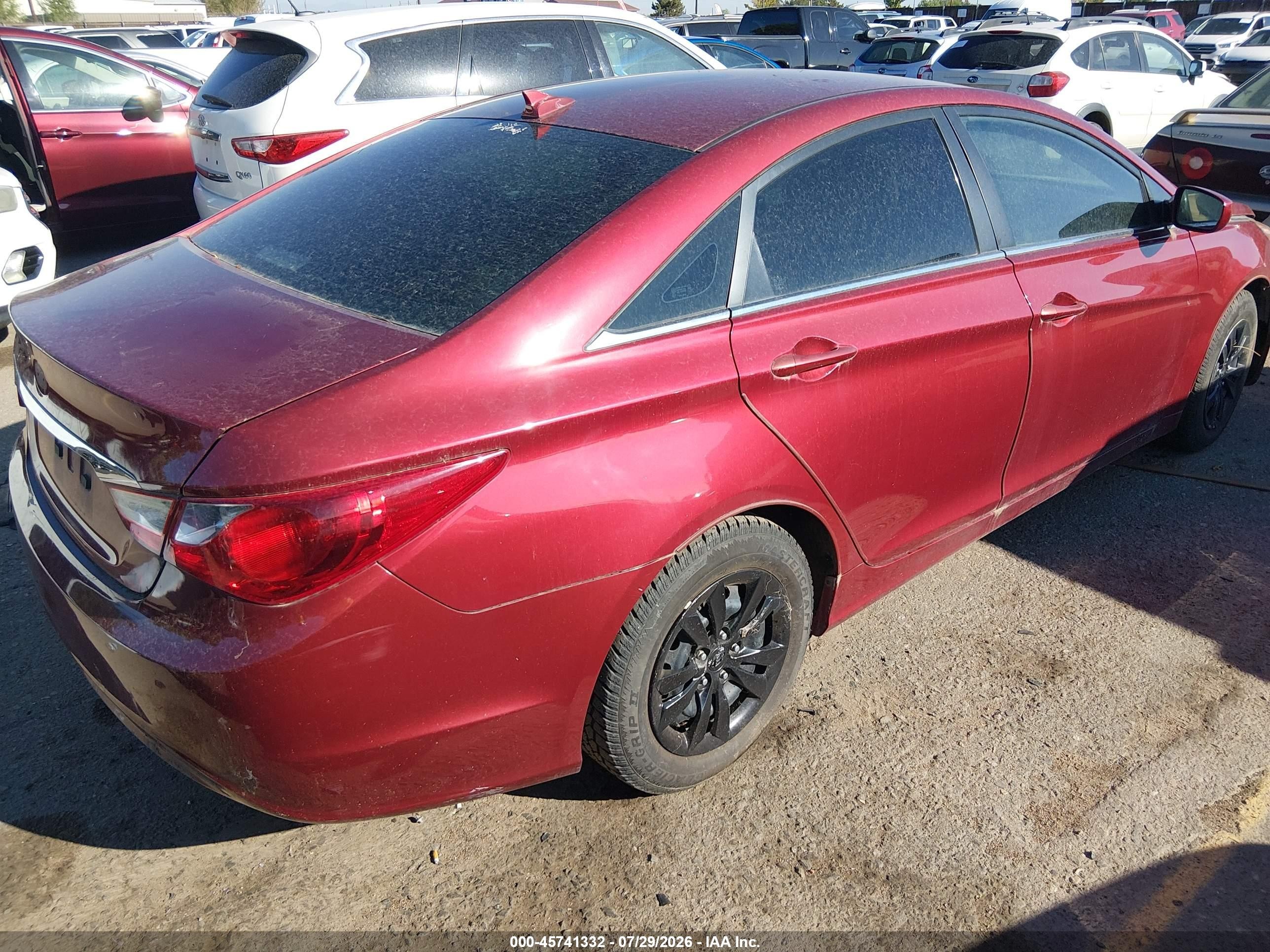 2012 Hyundai Sonata Gls Red vin: 5NPEB4AC3CH324230