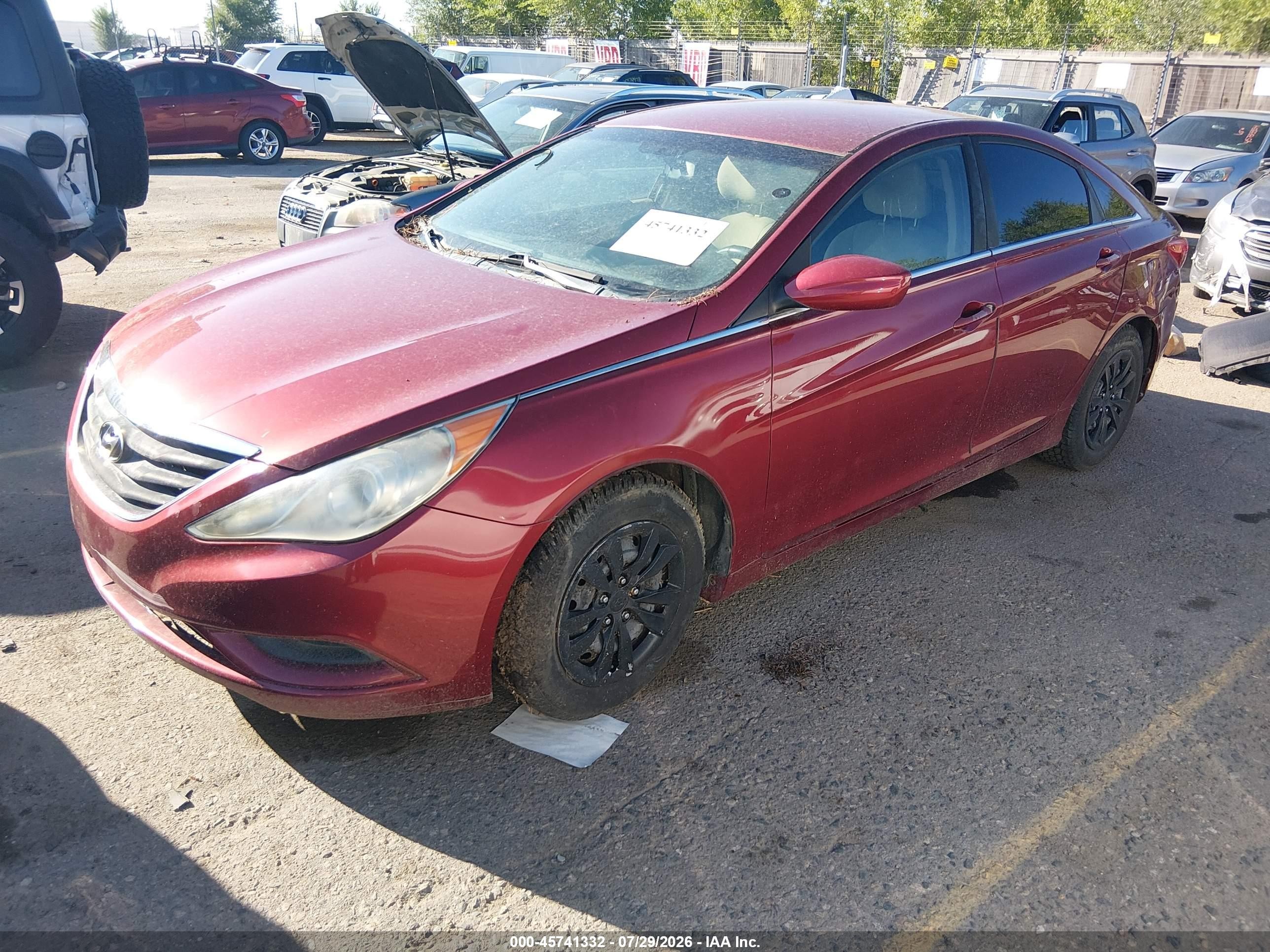 2012 Hyundai Sonata Gls Red vin: 5NPEB4AC3CH324230