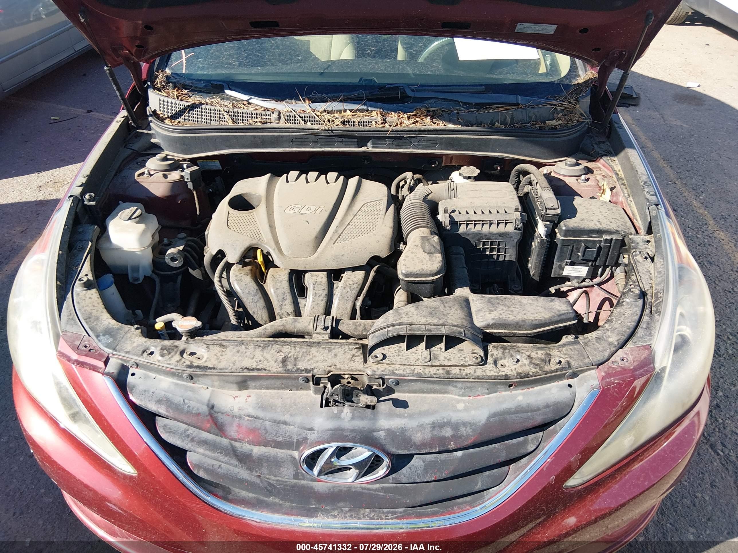 2012 Hyundai Sonata Gls Red vin: 5NPEB4AC3CH324230