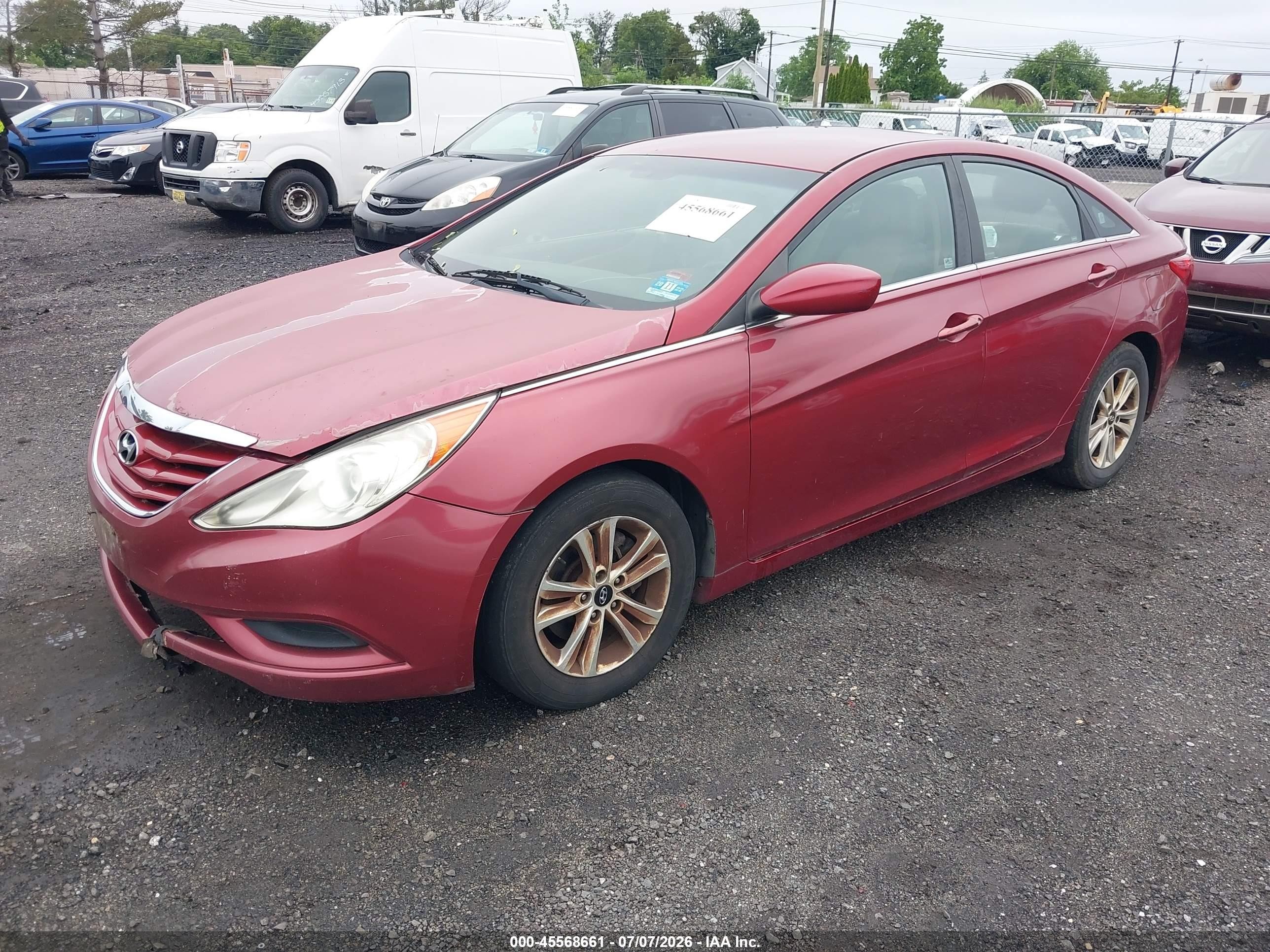 2012 Hyundai Sonata Gls Burgundy vin: 5NPEB4AC3CH343747