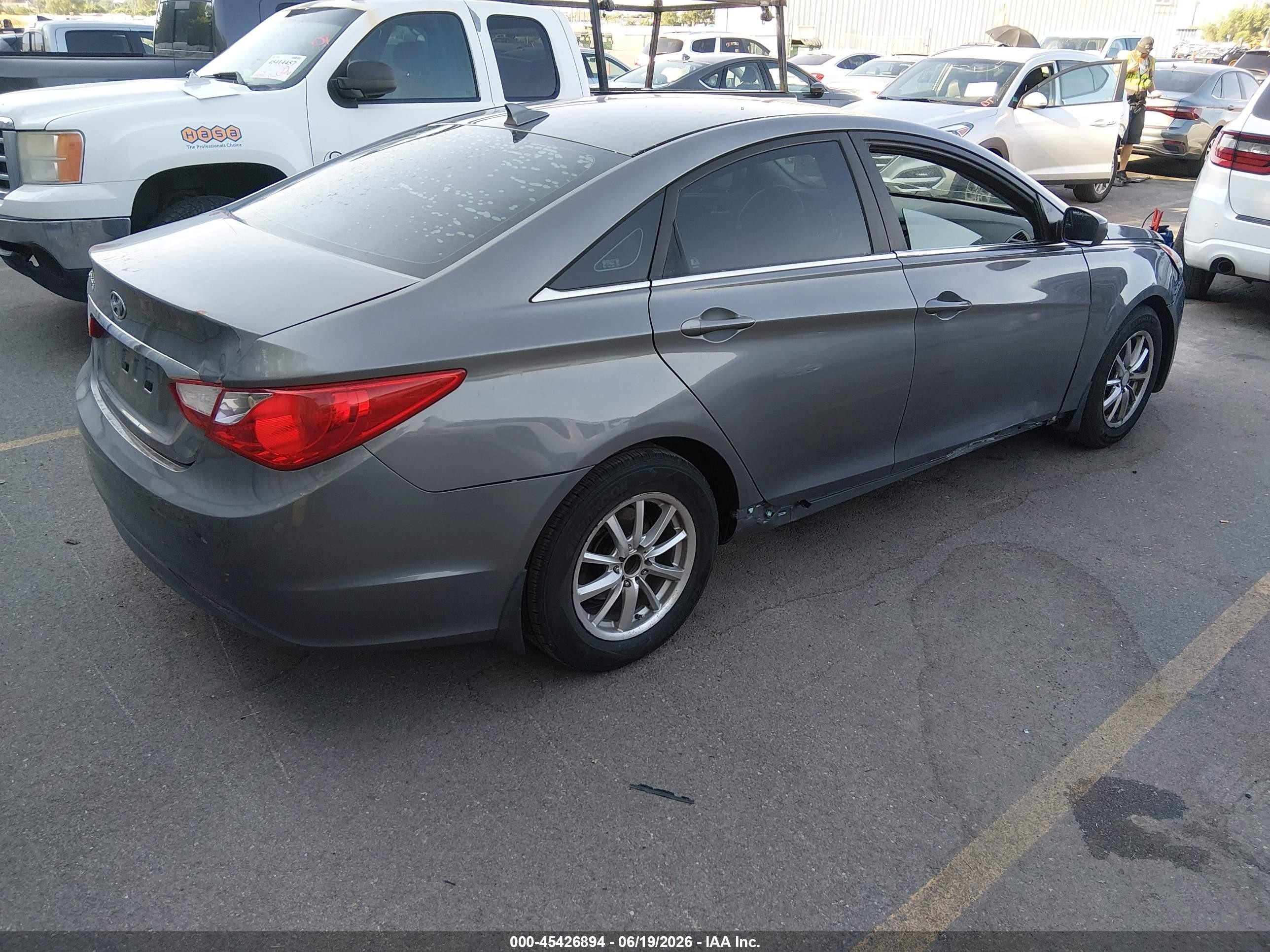 2012 Hyundai Sonata Gls Серый vin: 5NPEB4AC3CH374464
