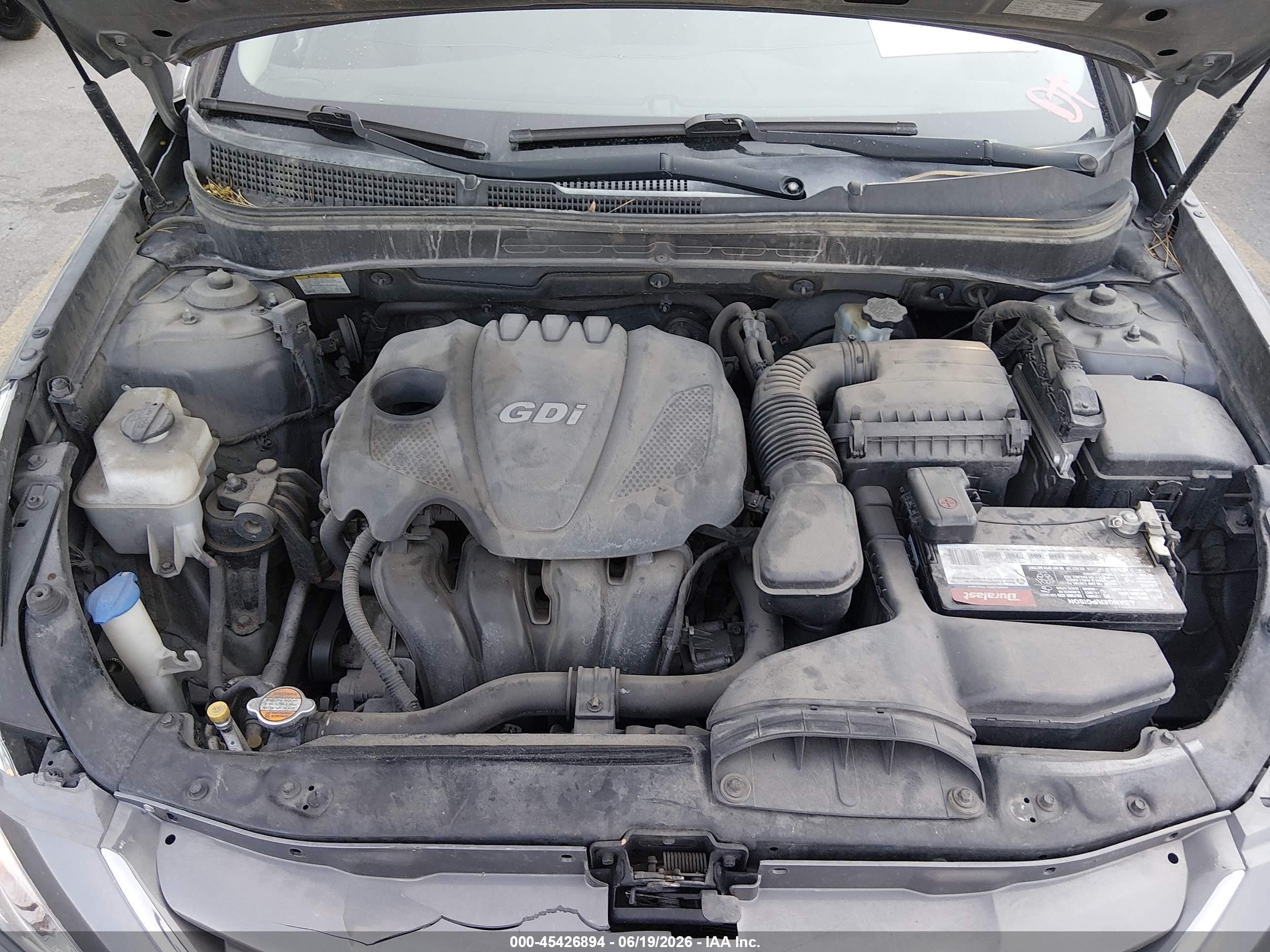 2012 Hyundai Sonata Gls Серый vin: 5NPEB4AC3CH374464