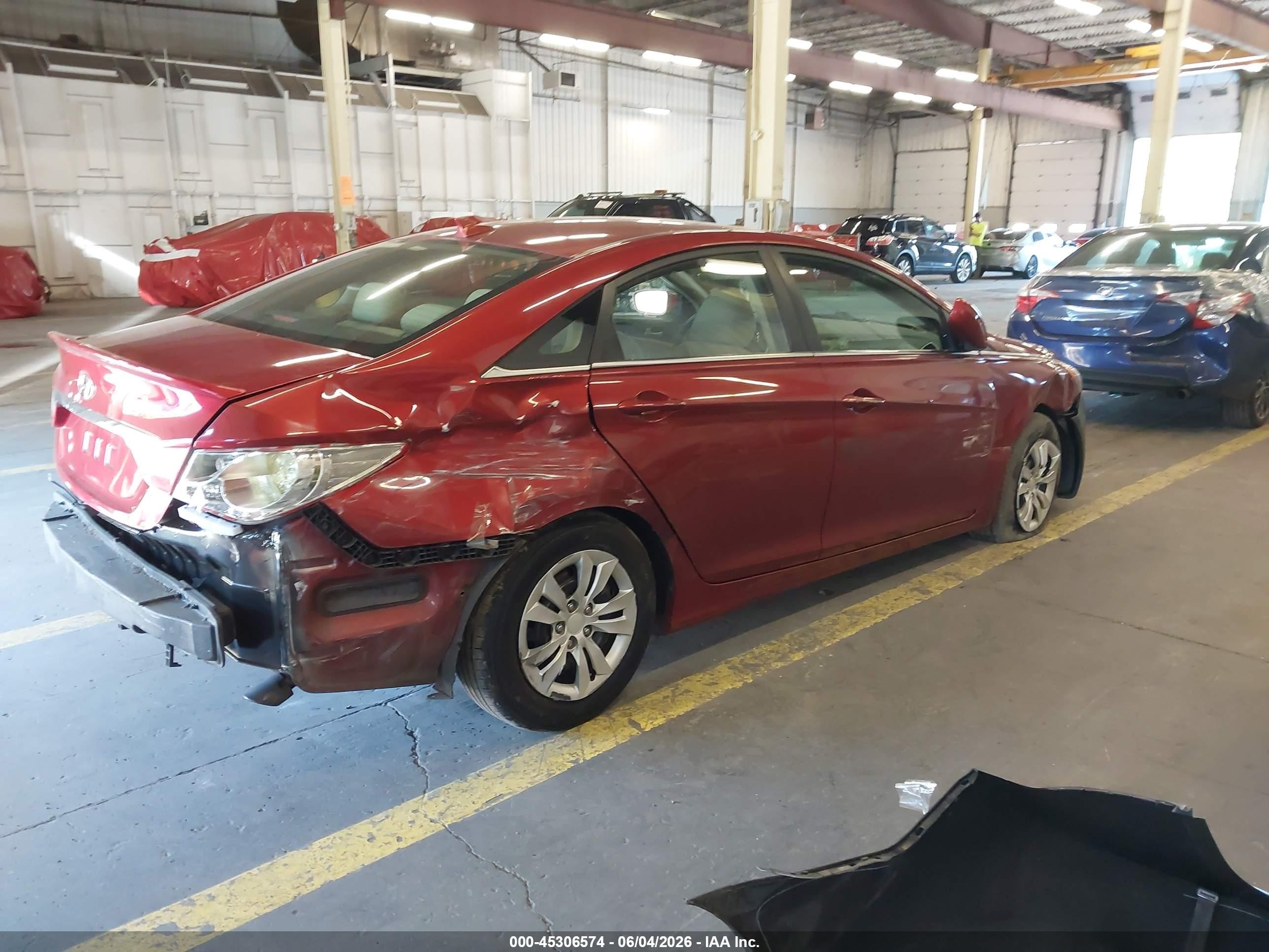 2012 Hyundai Sonata Gls Maroon vin: 5NPEB4AC3CH407883