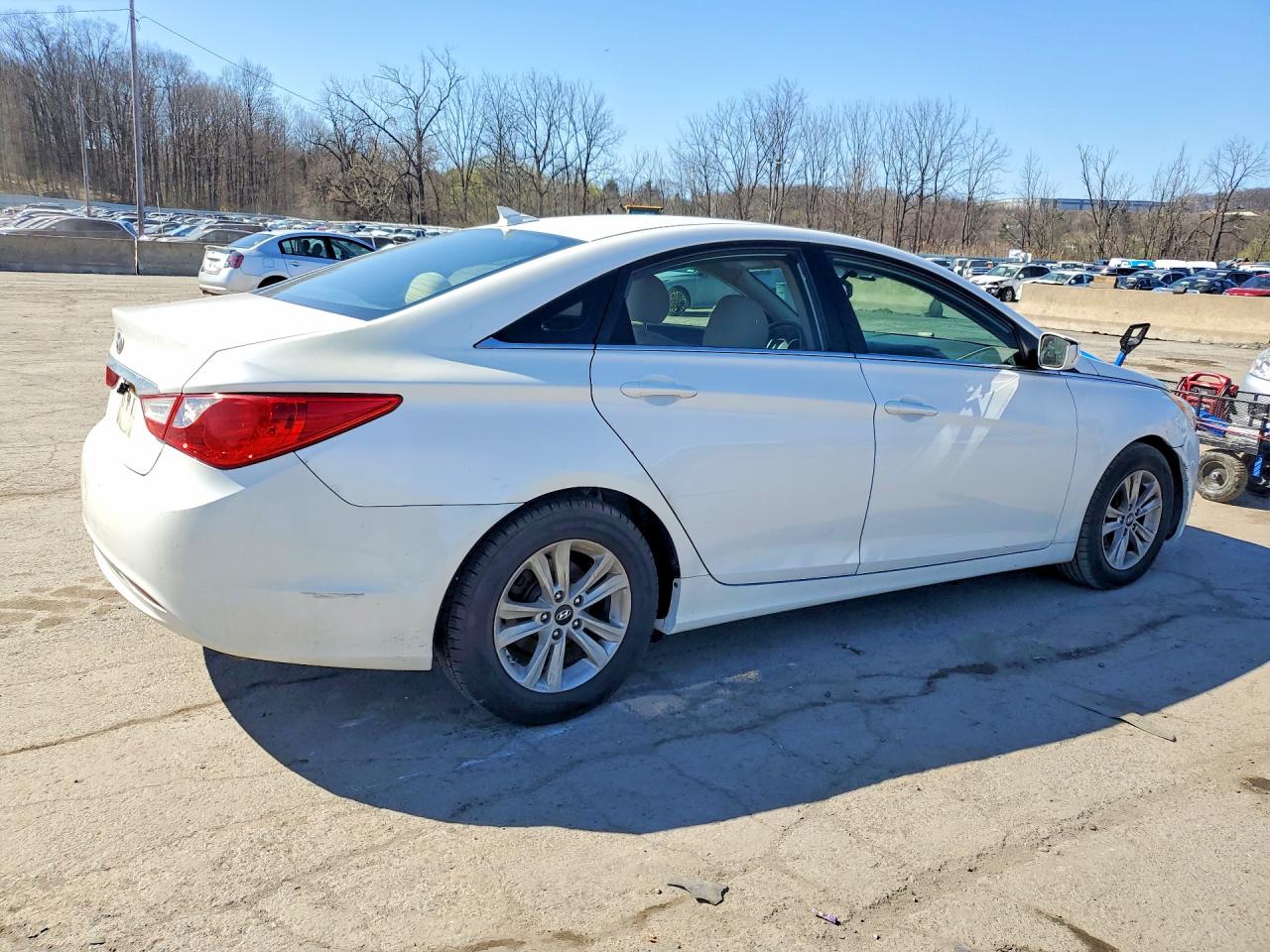 2012 Hyundai Sonata Gls White vin: 5NPEB4AC3CH411089