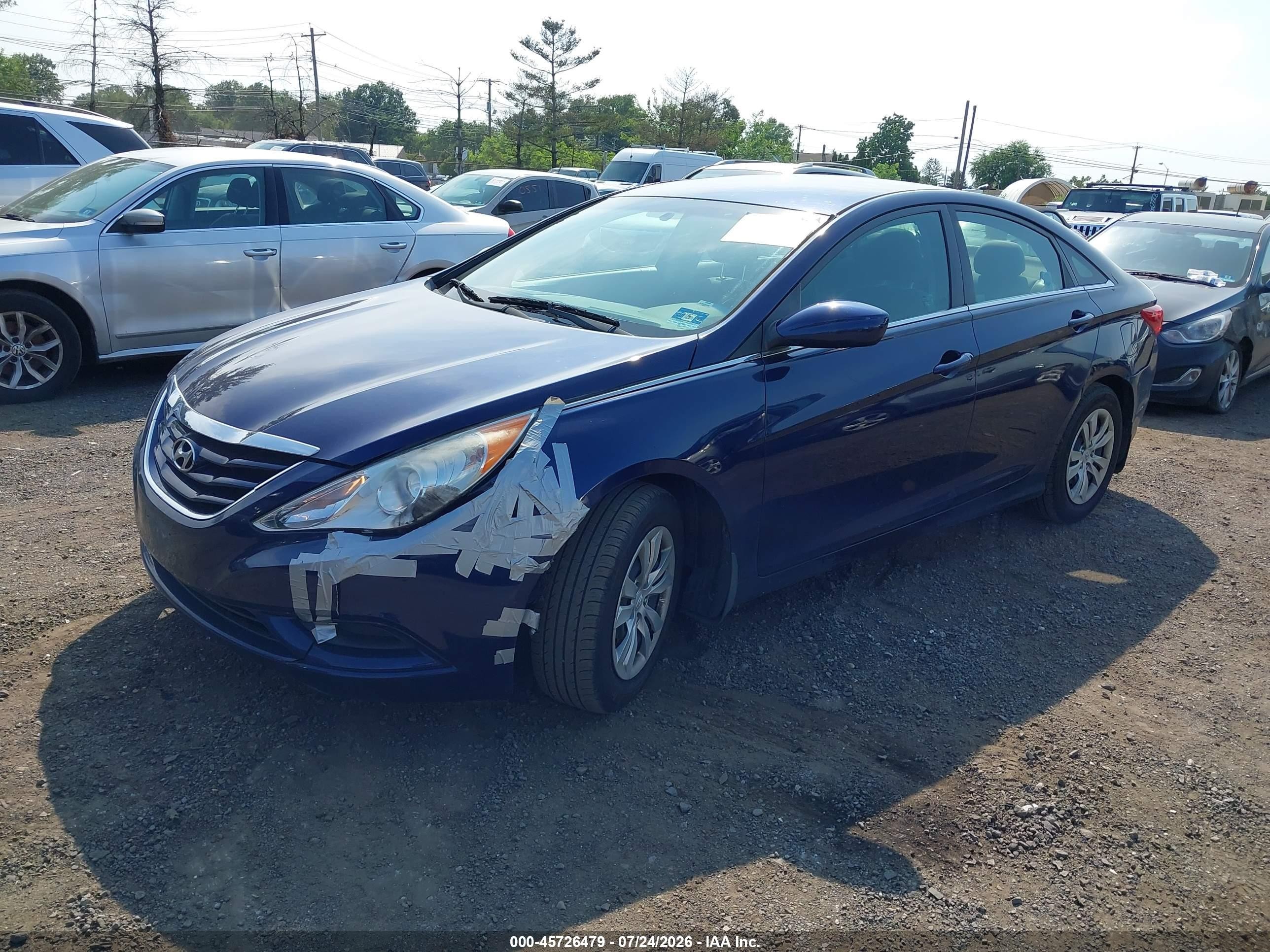 2012 Hyundai Sonata Gls Blue vin: 5NPEB4AC3CH435831