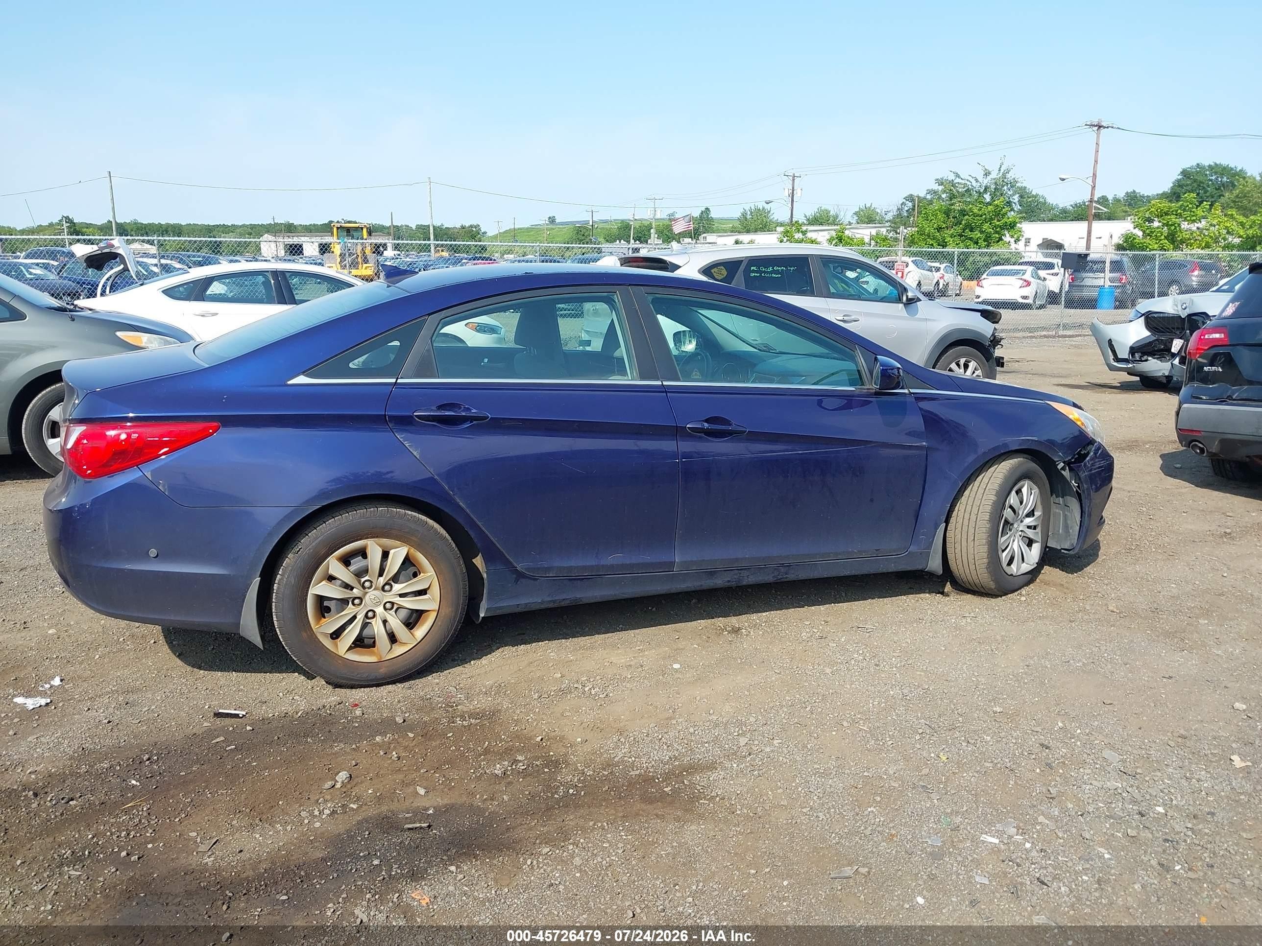 2012 Hyundai Sonata Gls Blue vin: 5NPEB4AC3CH435831