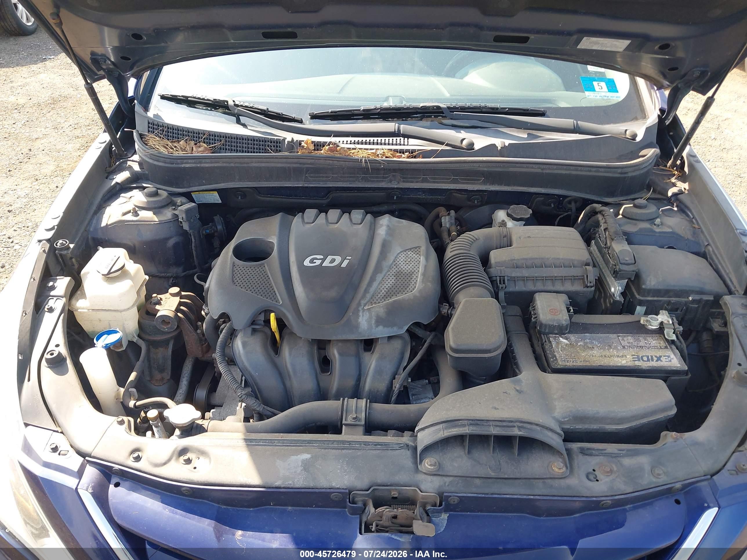 2012 Hyundai Sonata Gls Blue vin: 5NPEB4AC3CH435831