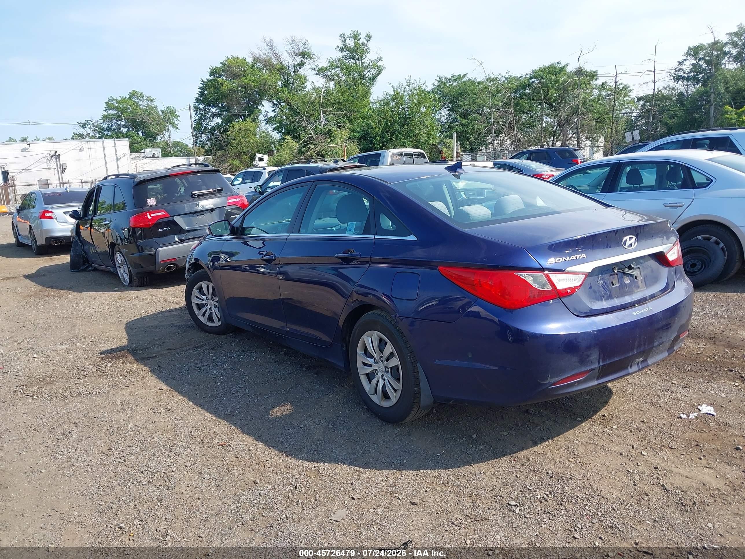 2012 Hyundai Sonata Gls Blue vin: 5NPEB4AC3CH435831