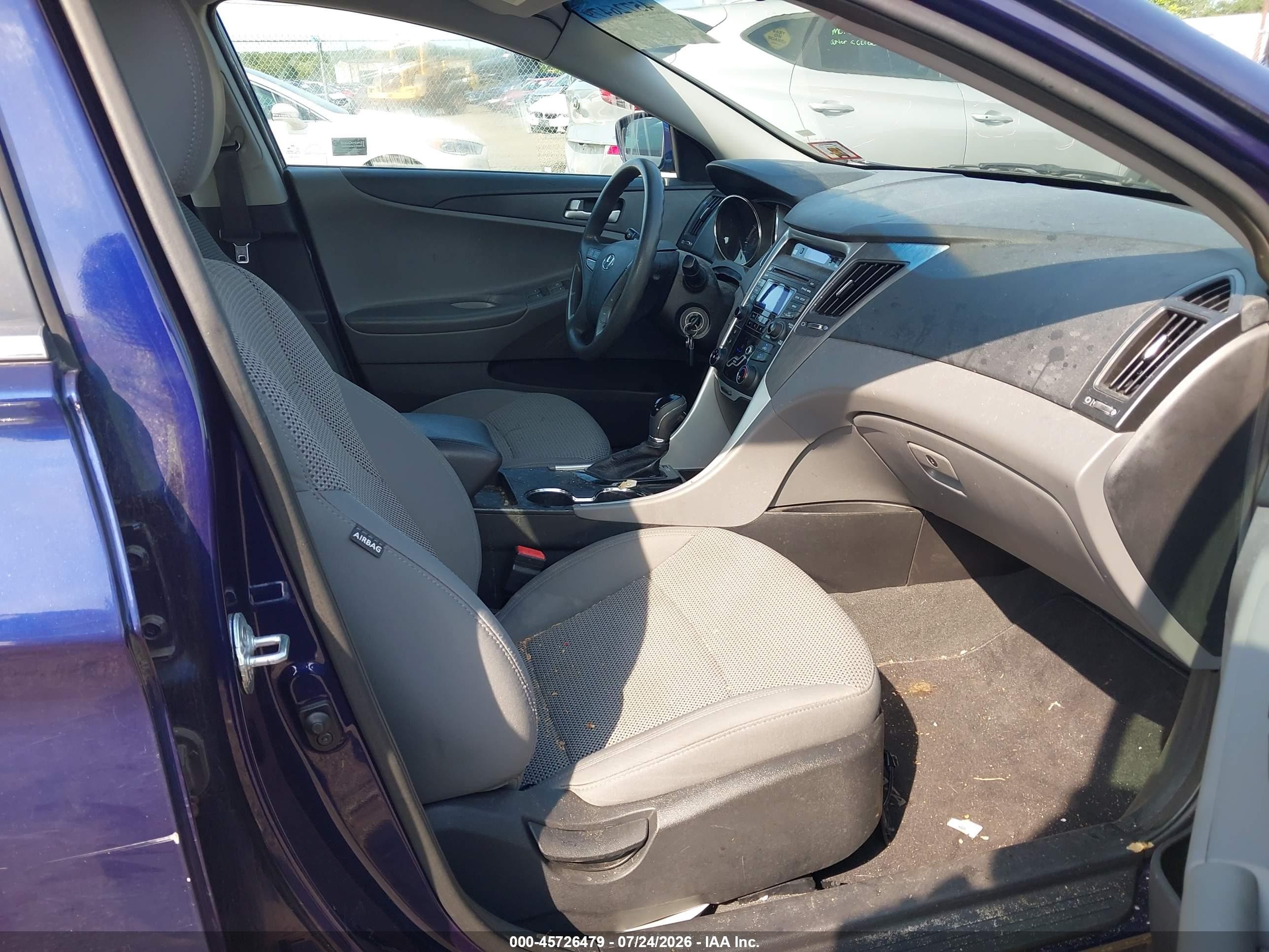 2012 Hyundai Sonata Gls Blue vin: 5NPEB4AC3CH435831