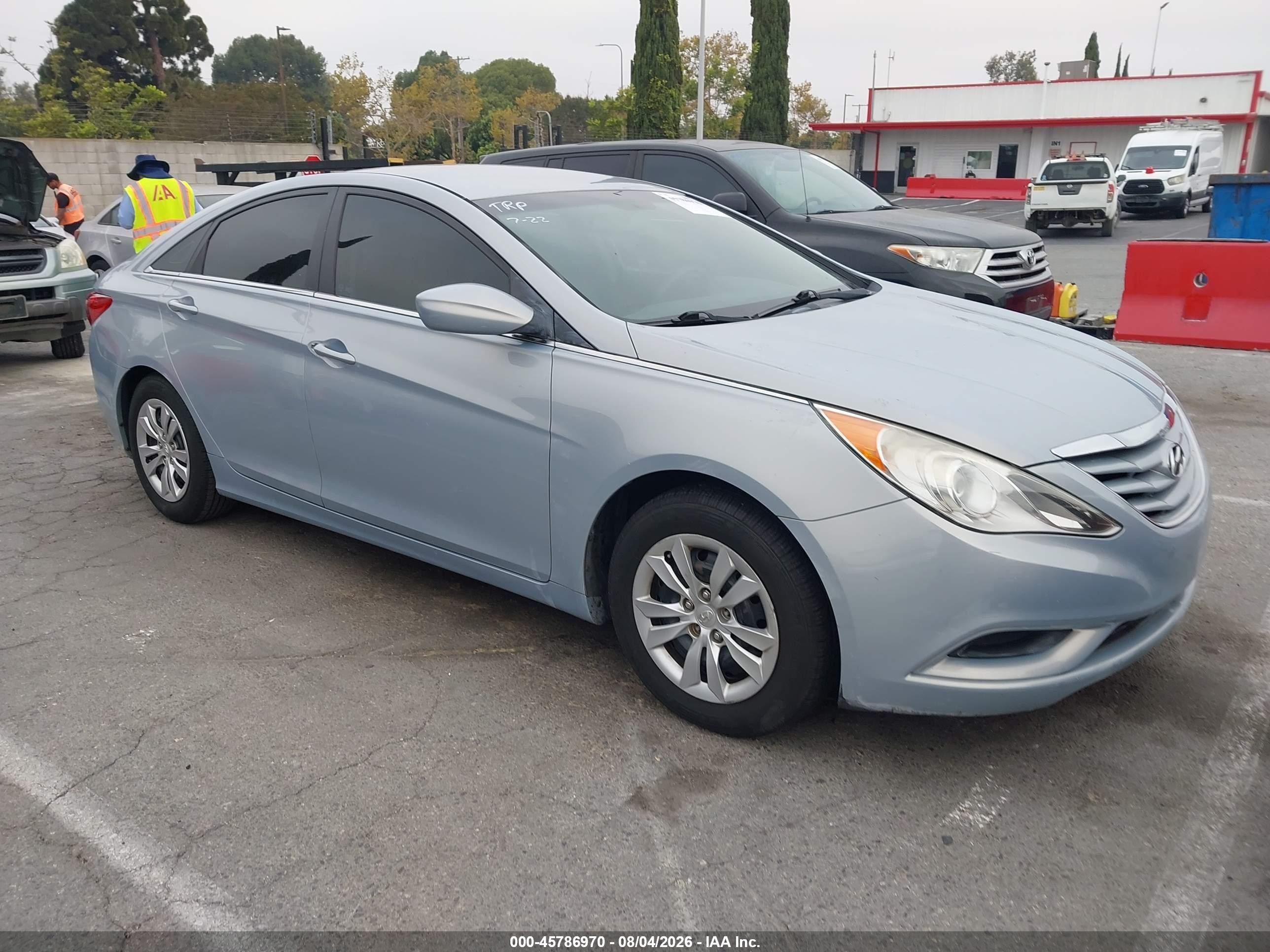 2012 Hyundai Sonata Gls Light Blue vin: 5NPEB4AC3CH436087