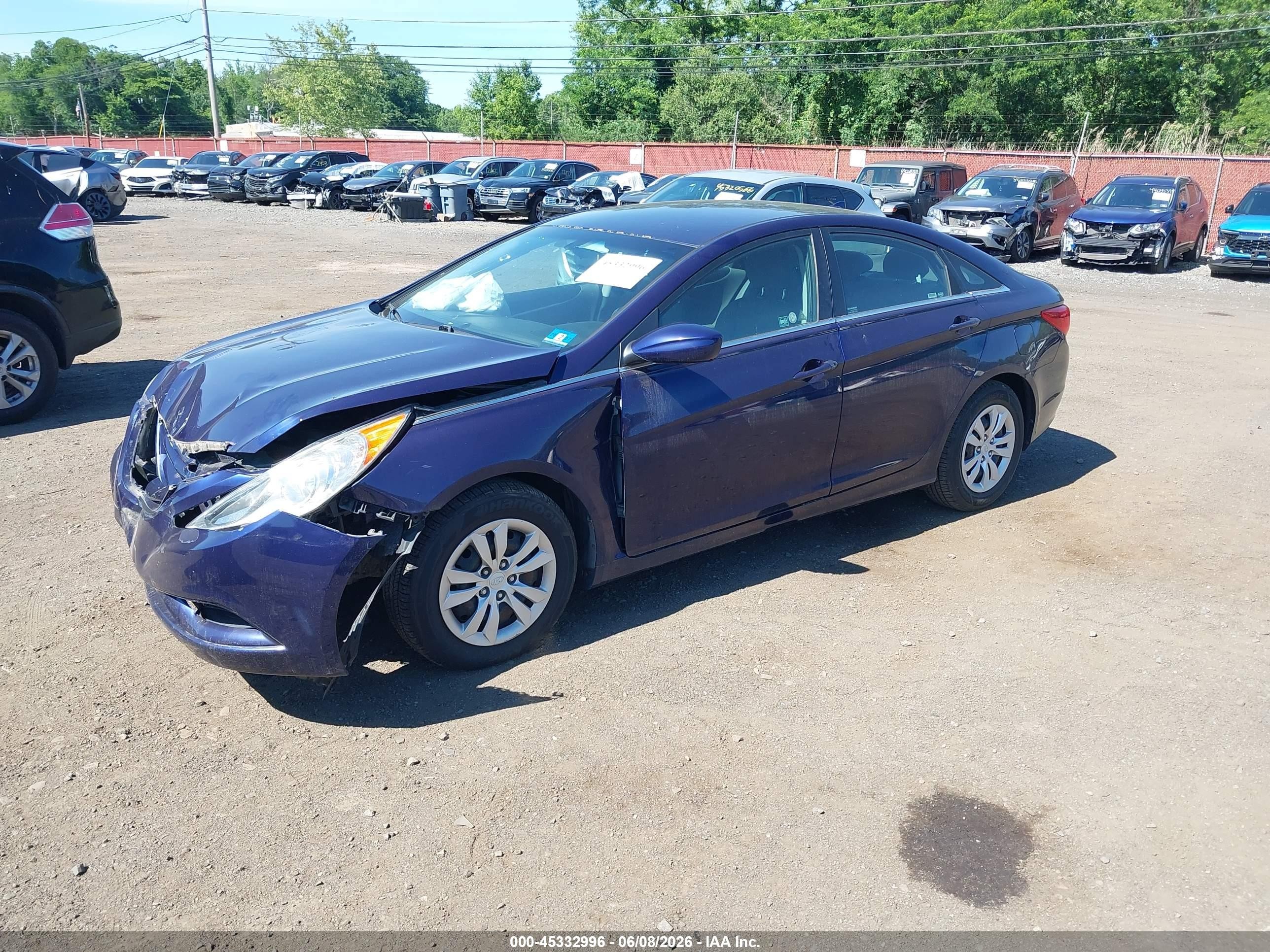 2012 Hyundai Sonata Gls Blue vin: 5NPEB4AC3CH456436