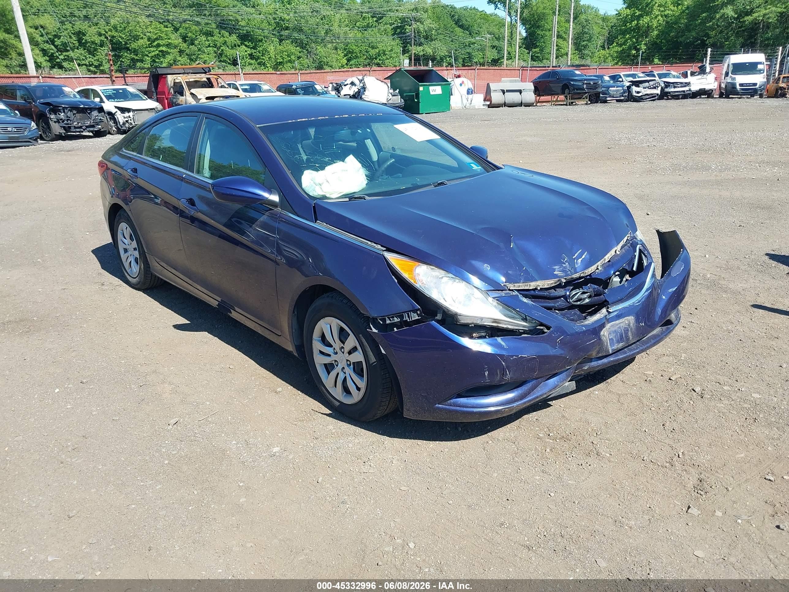 2012 Hyundai Sonata Gls Blue vin: 5NPEB4AC3CH456436