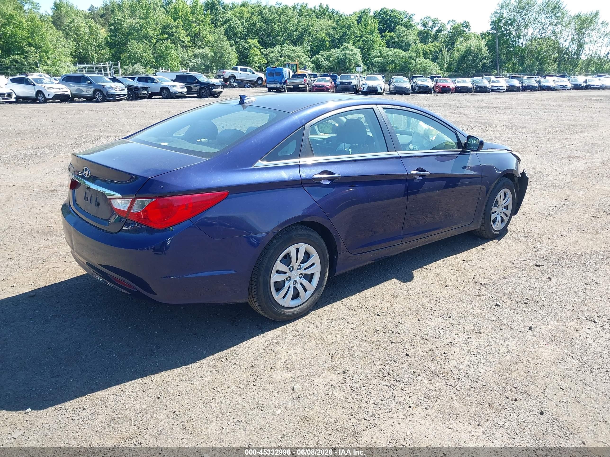 2012 Hyundai Sonata Gls Blue vin: 5NPEB4AC3CH456436