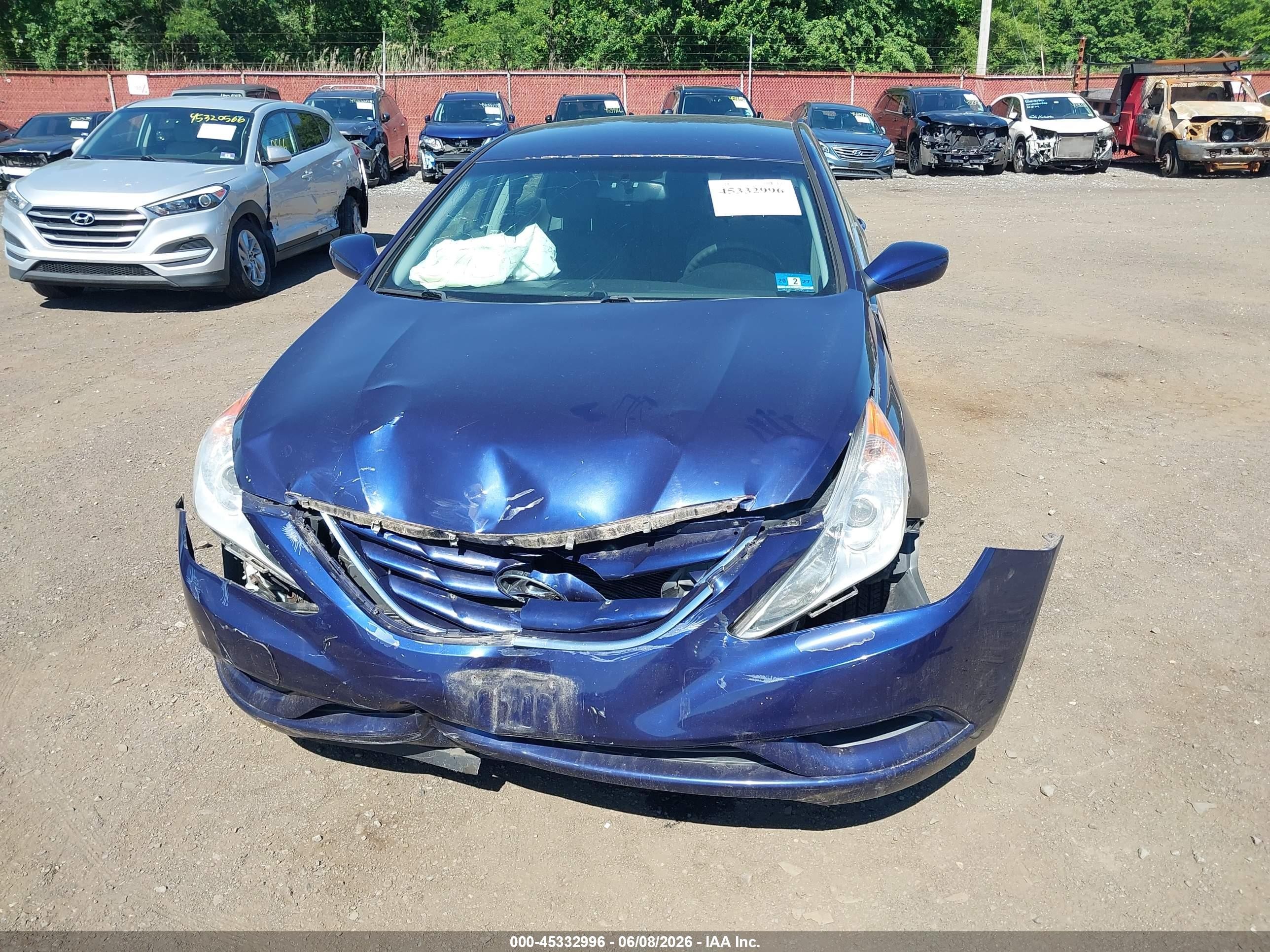 2012 Hyundai Sonata Gls Blue vin: 5NPEB4AC3CH456436