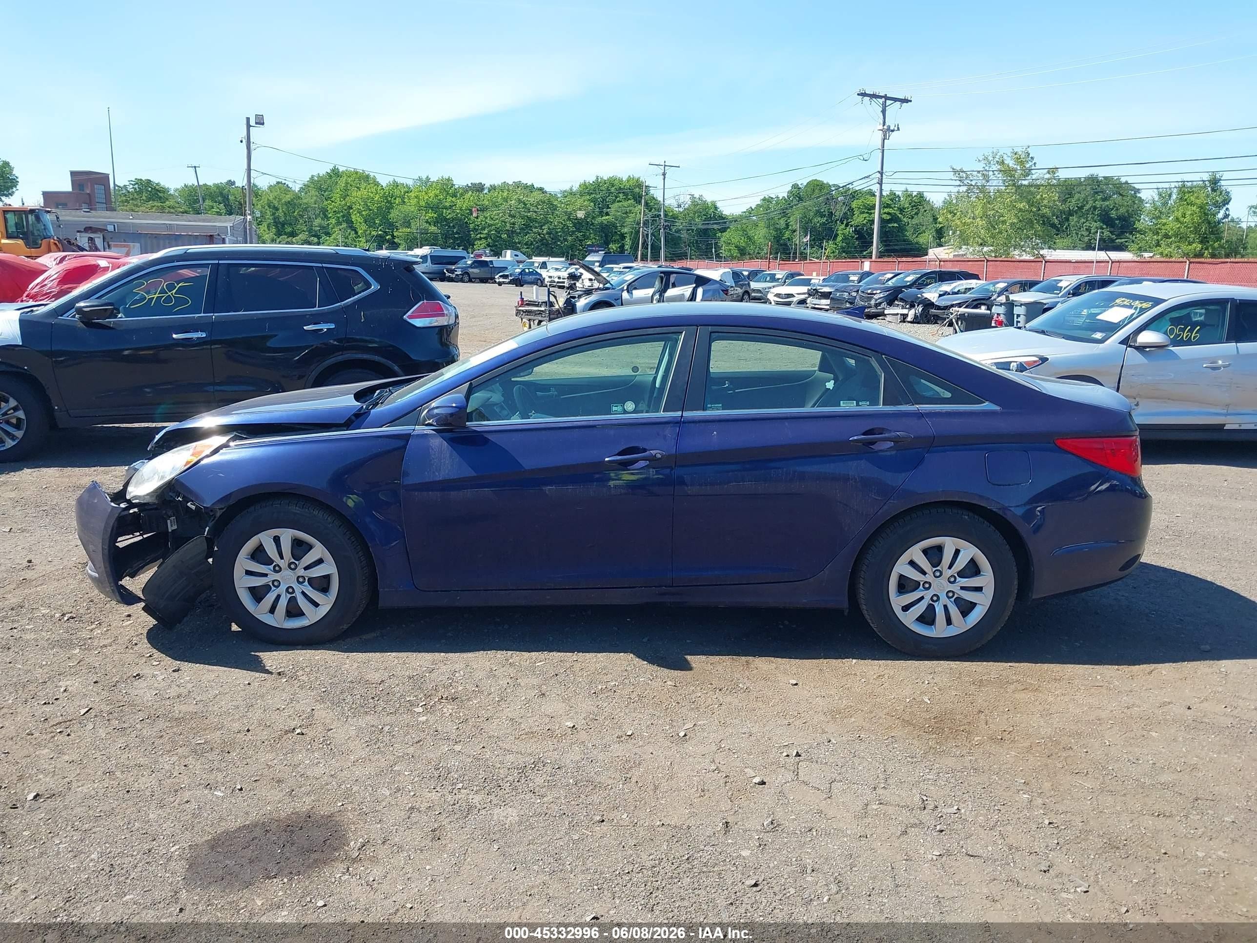 2012 Hyundai Sonata Gls Blue vin: 5NPEB4AC3CH456436