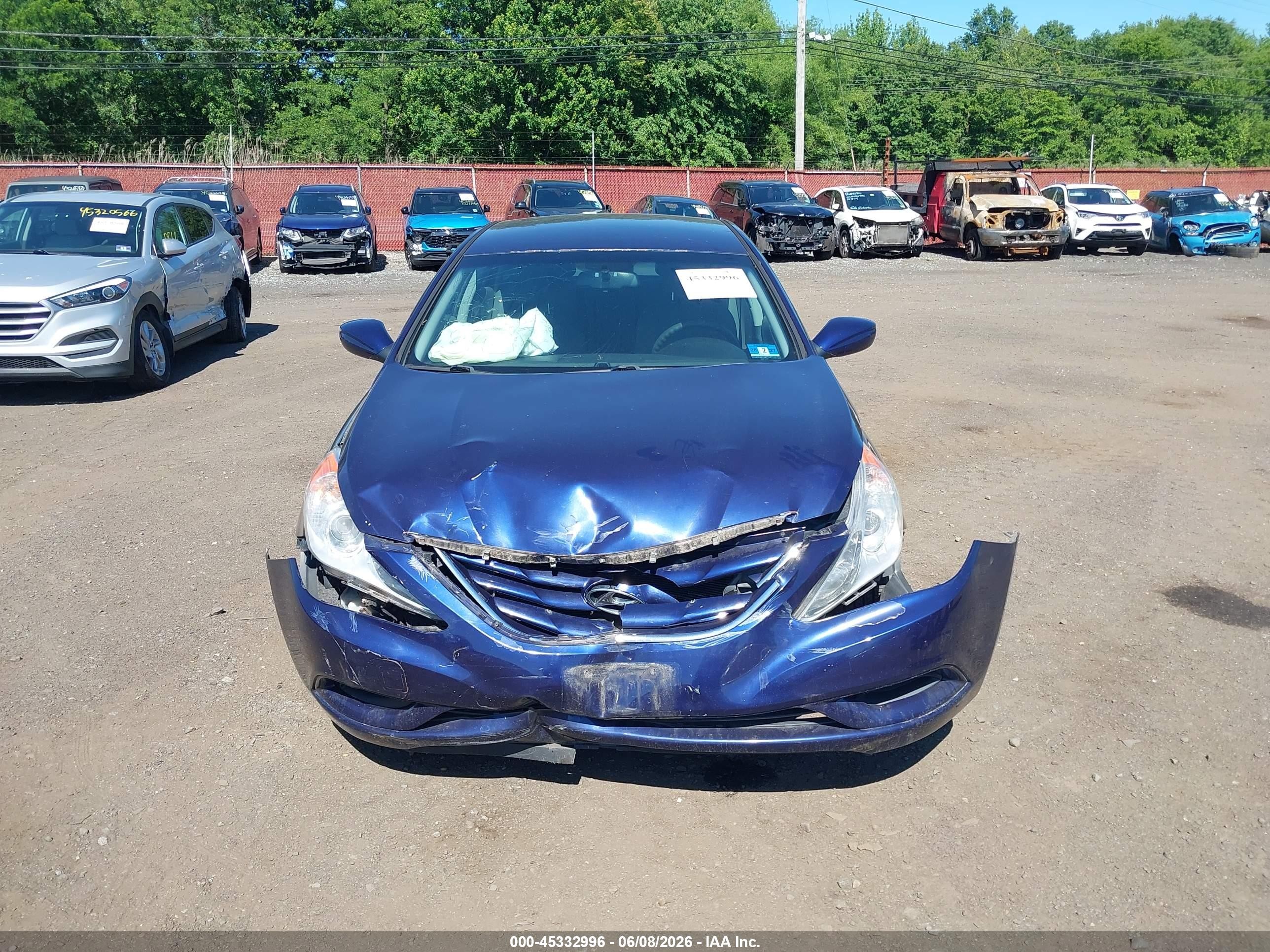2012 Hyundai Sonata Gls Blue vin: 5NPEB4AC3CH456436
