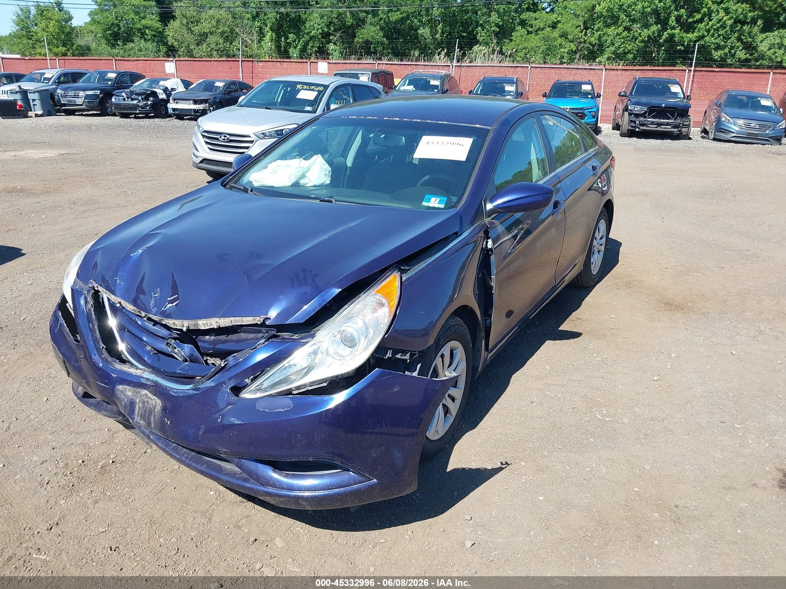 2012 Hyundai Sonata Gls Blue vin: 5NPEB4AC3CH456436