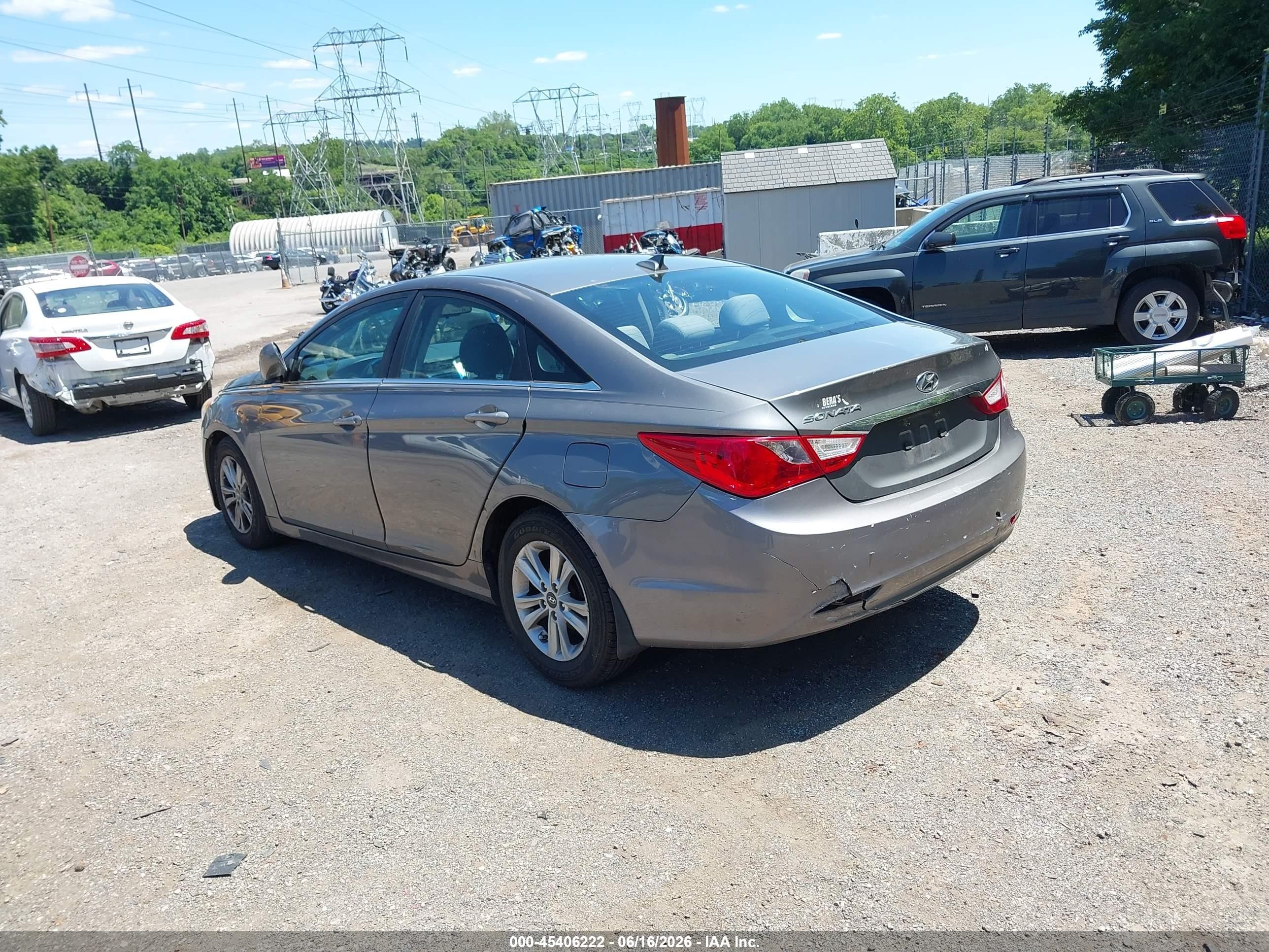 2012 Hyundai Sonata Gls Gray vin: 5NPEB4AC3CH498315