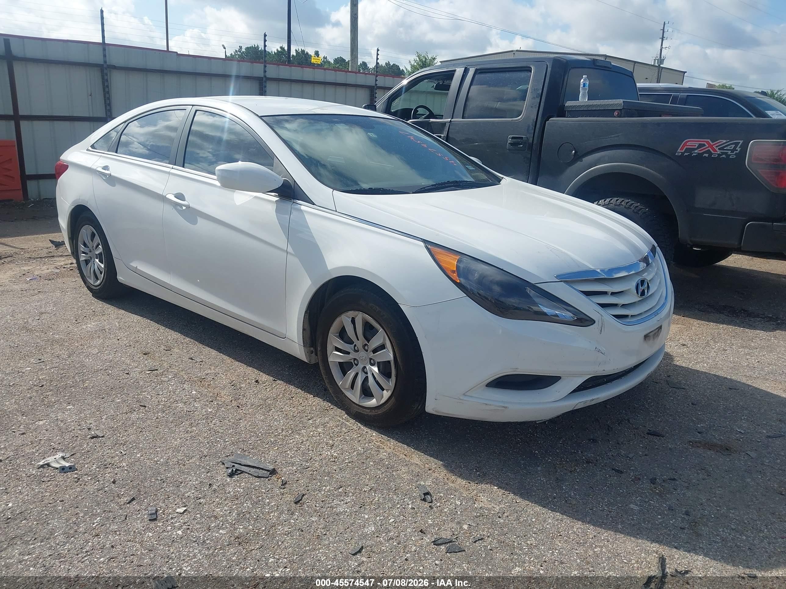2013 Hyundai Sonata Gls White vin: 5NPEB4AC3DH536577