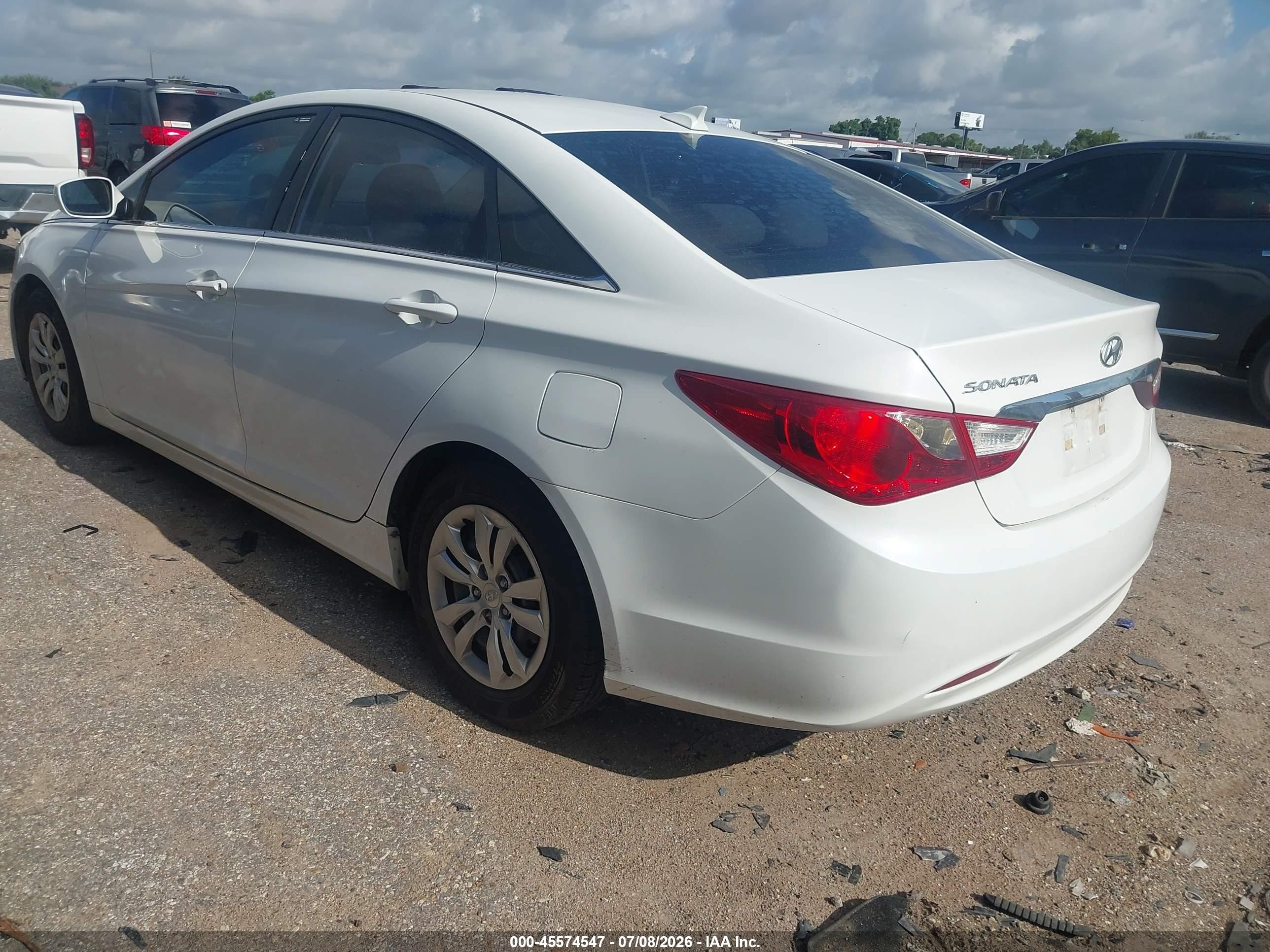 2013 Hyundai Sonata Gls White vin: 5NPEB4AC3DH536577