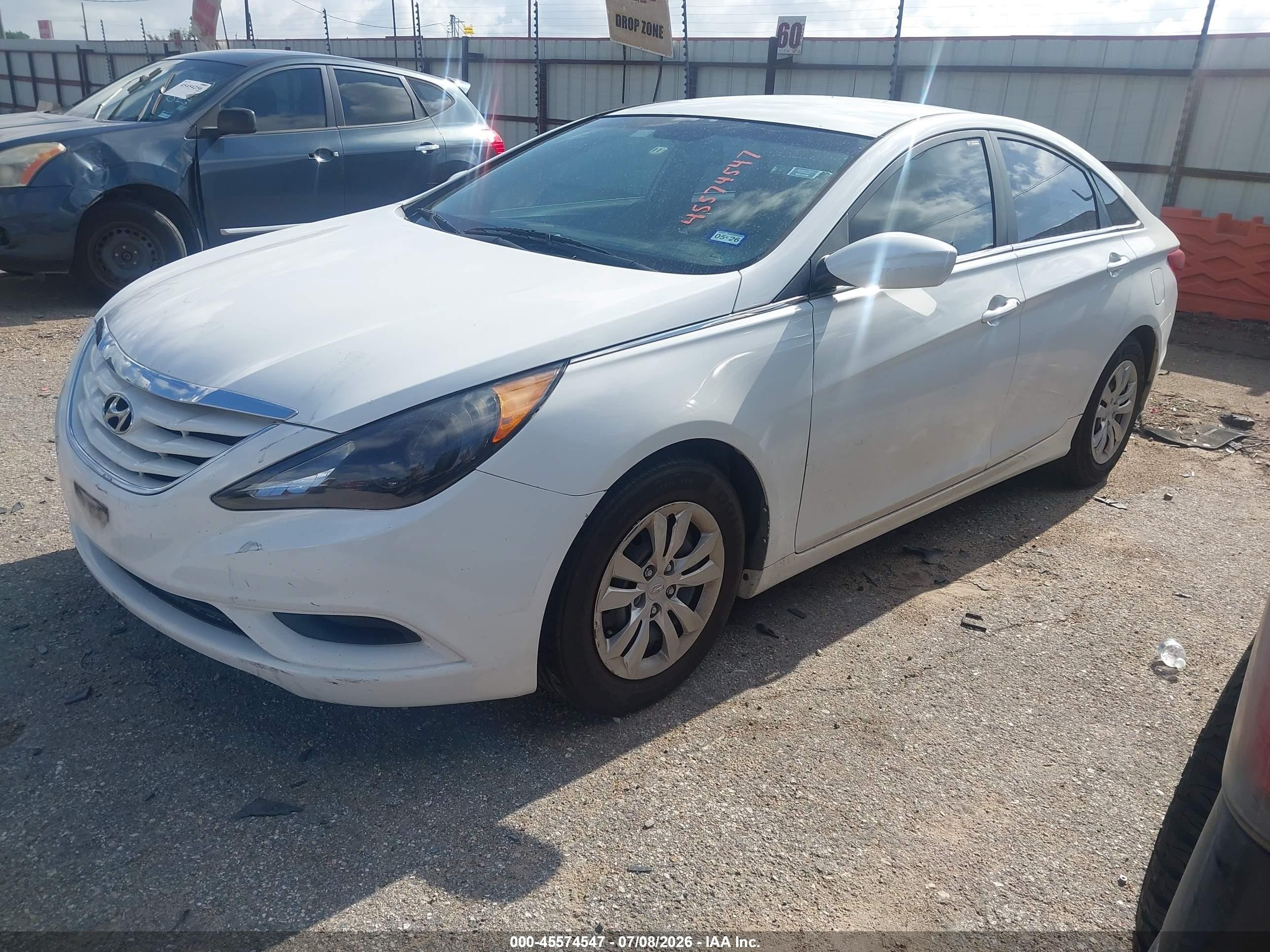 2013 Hyundai Sonata Gls White vin: 5NPEB4AC3DH536577