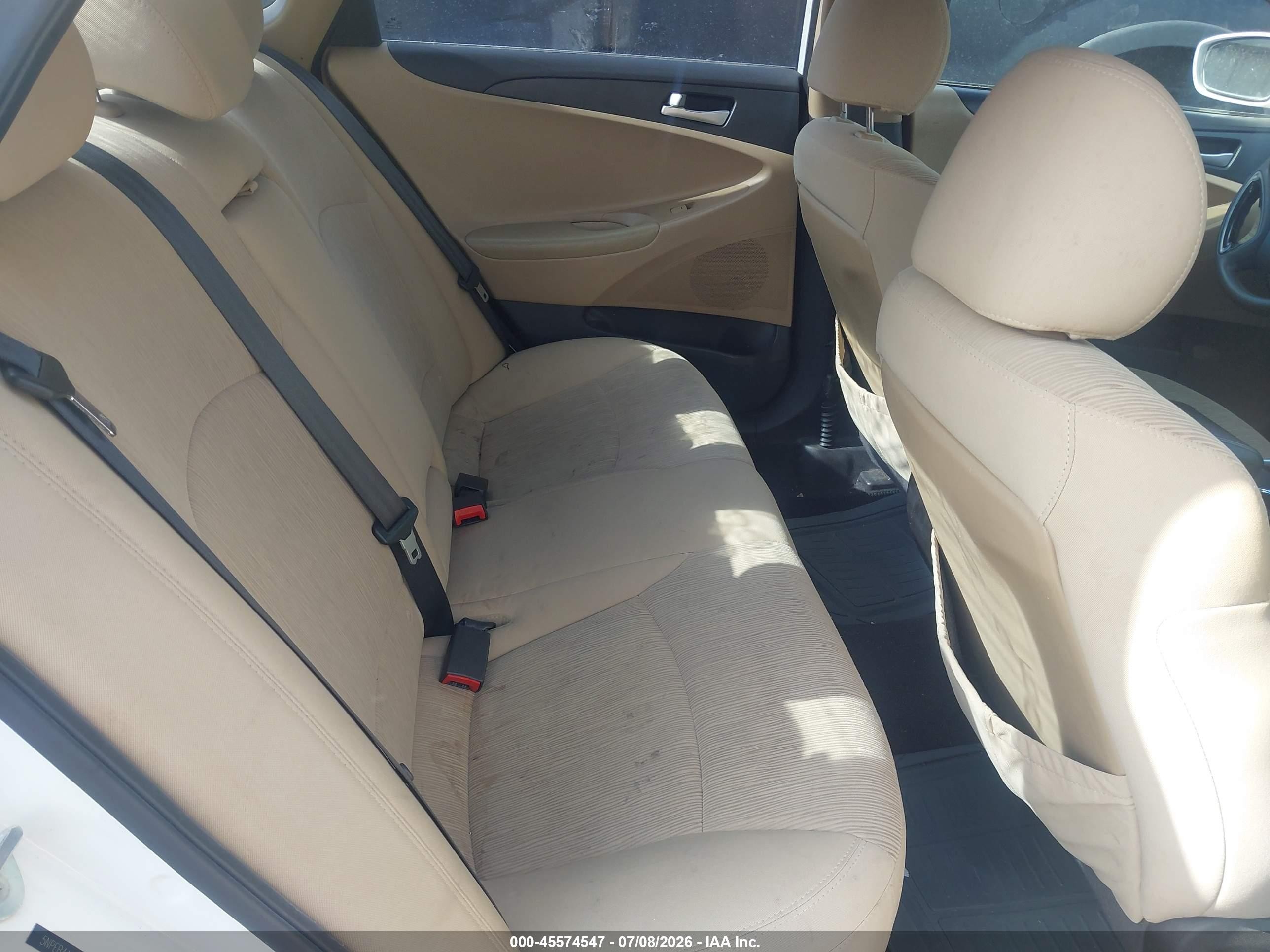 2013 Hyundai Sonata Gls White vin: 5NPEB4AC3DH536577