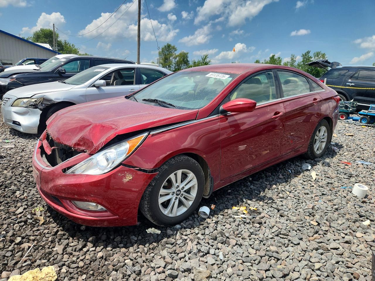 2013 Hyundai Sonata Gls Burgundy vin: 5NPEB4AC3DH554481