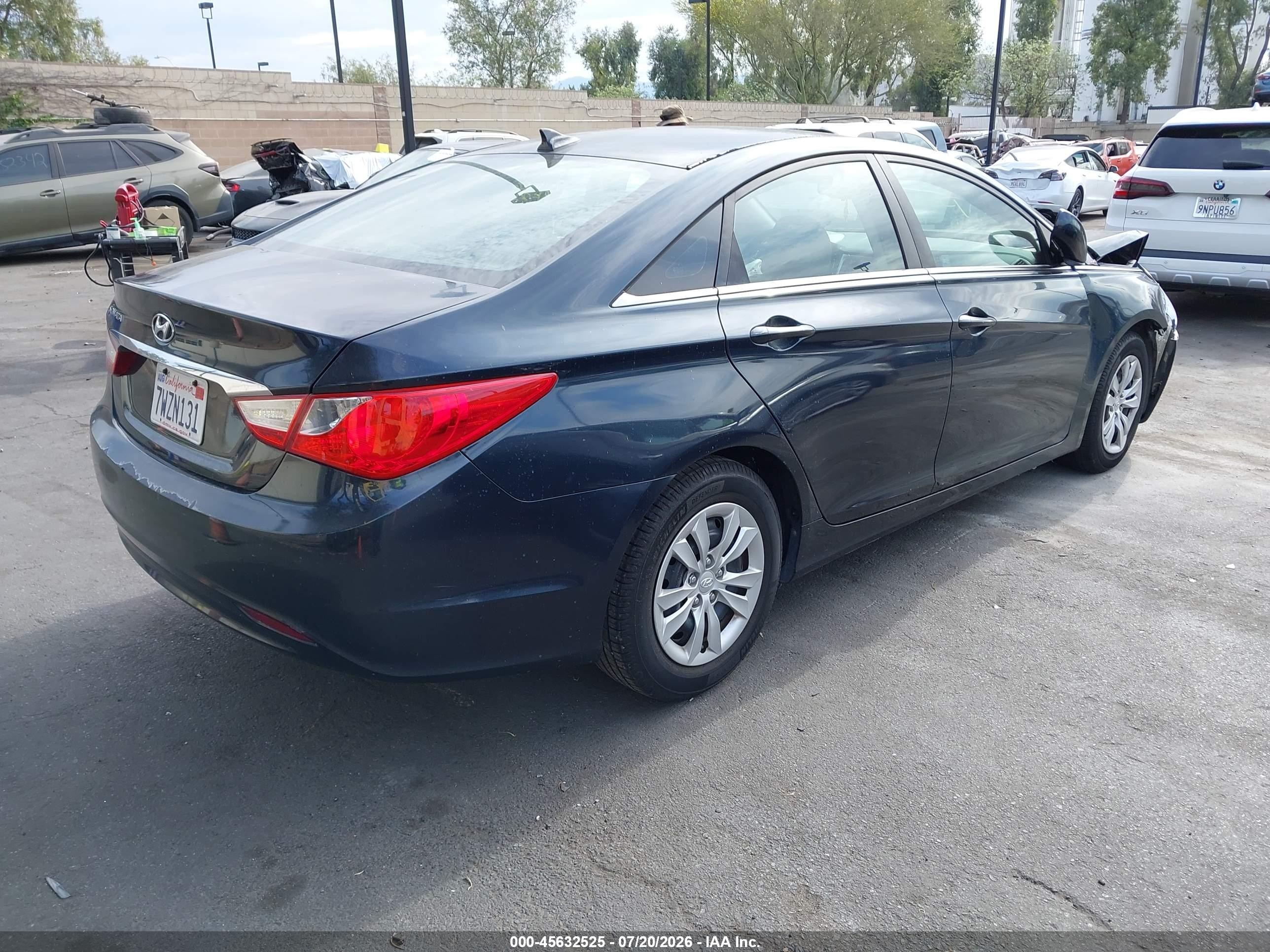 2013 Hyundai Sonata Gls Серый vin: 5NPEB4AC3DH564587