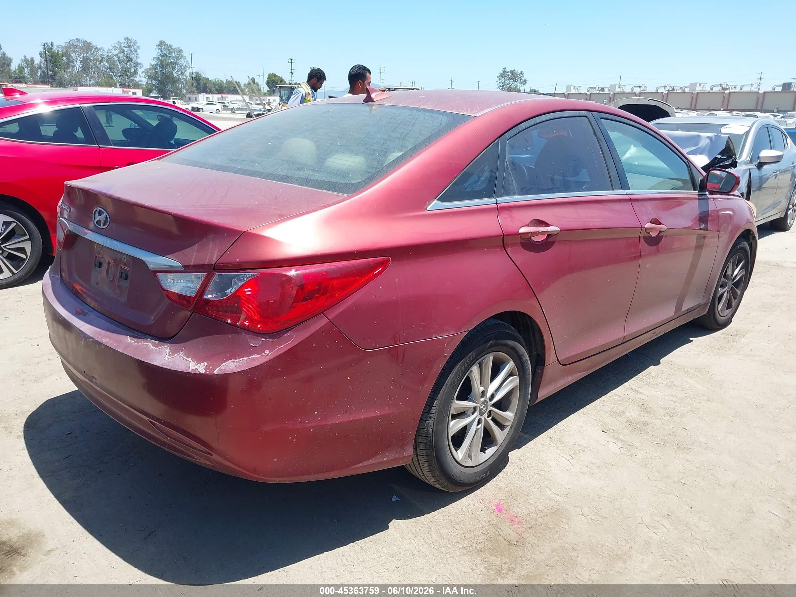 2013 Hyundai Sonata Gls Red vin: 5NPEB4AC3DH627266