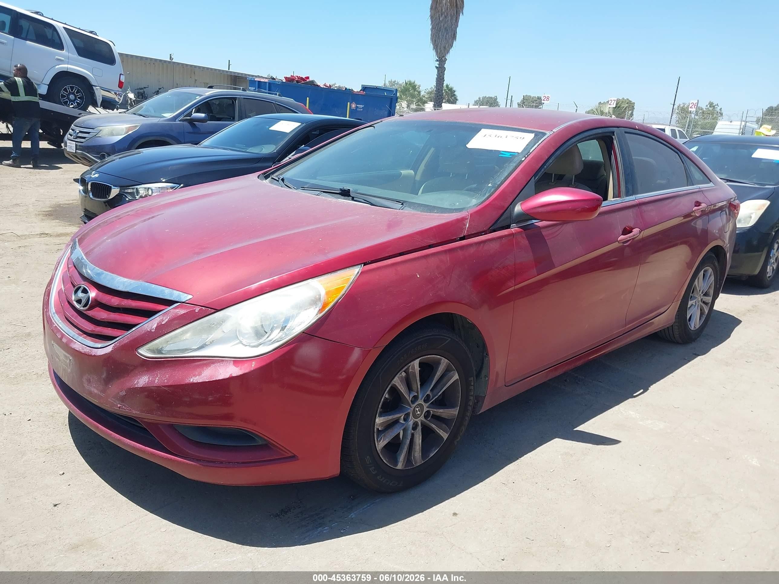 2013 Hyundai Sonata Gls Red vin: 5NPEB4AC3DH627266