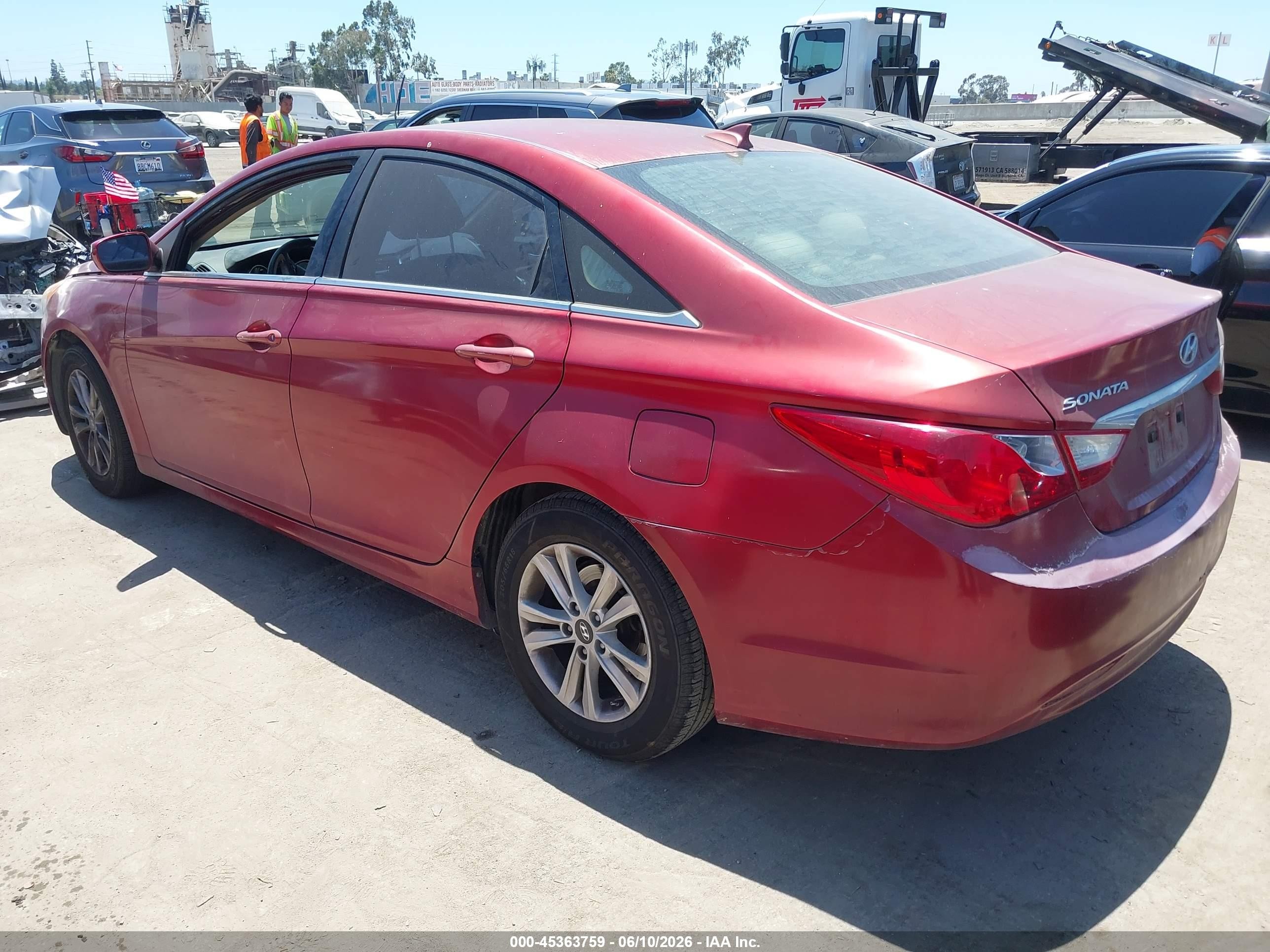 2013 Hyundai Sonata Gls Red vin: 5NPEB4AC3DH627266