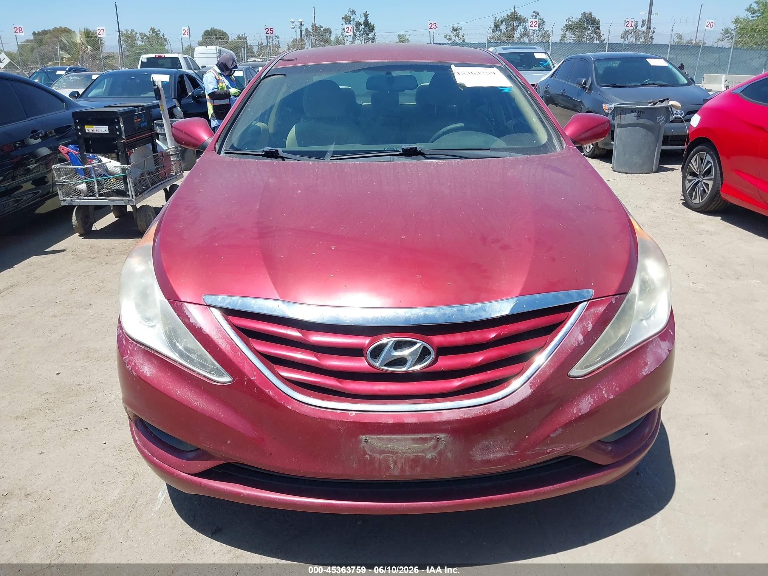 2013 Hyundai Sonata Gls Red vin: 5NPEB4AC3DH627266