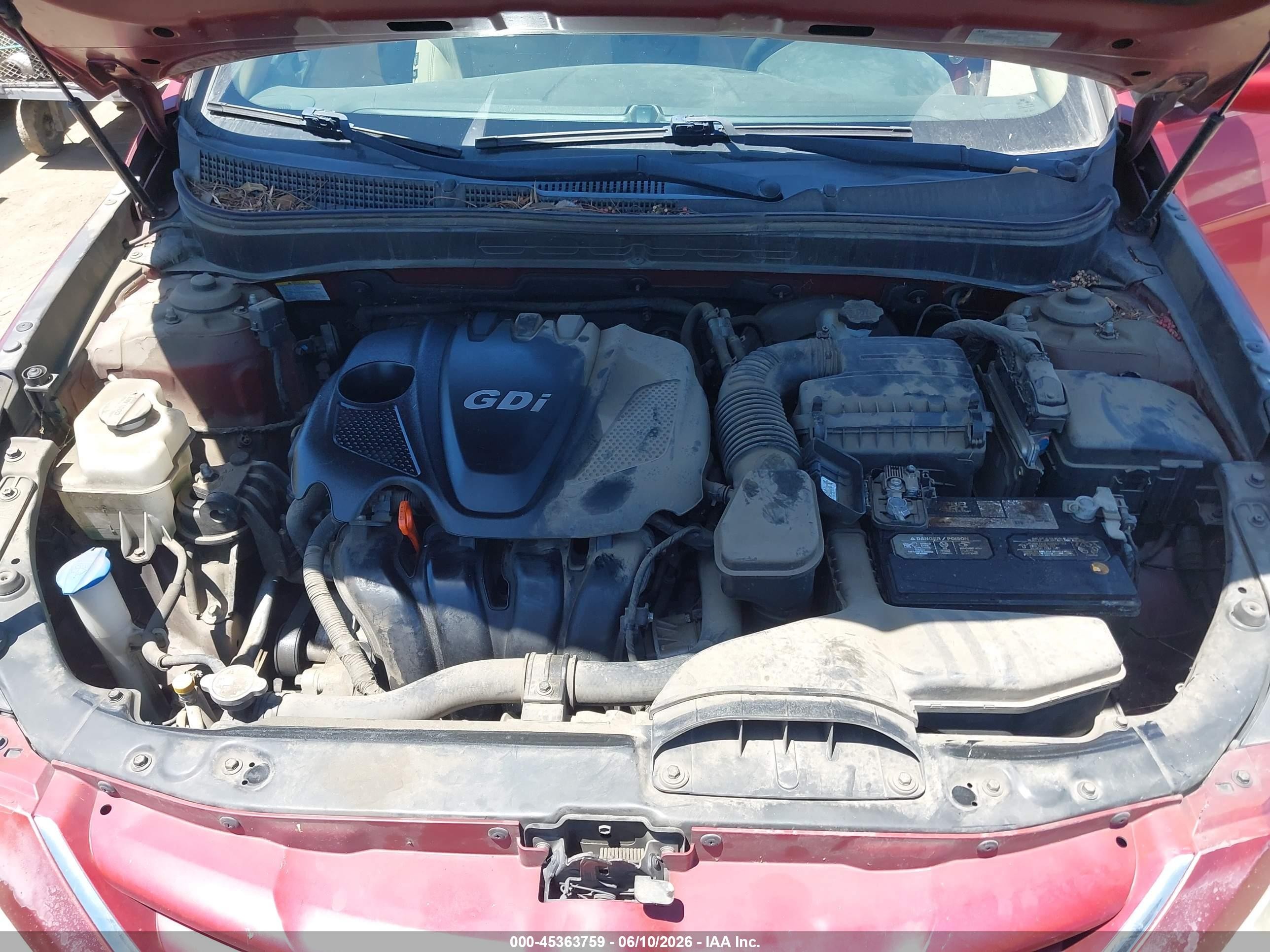 2013 Hyundai Sonata Gls Red vin: 5NPEB4AC3DH627266