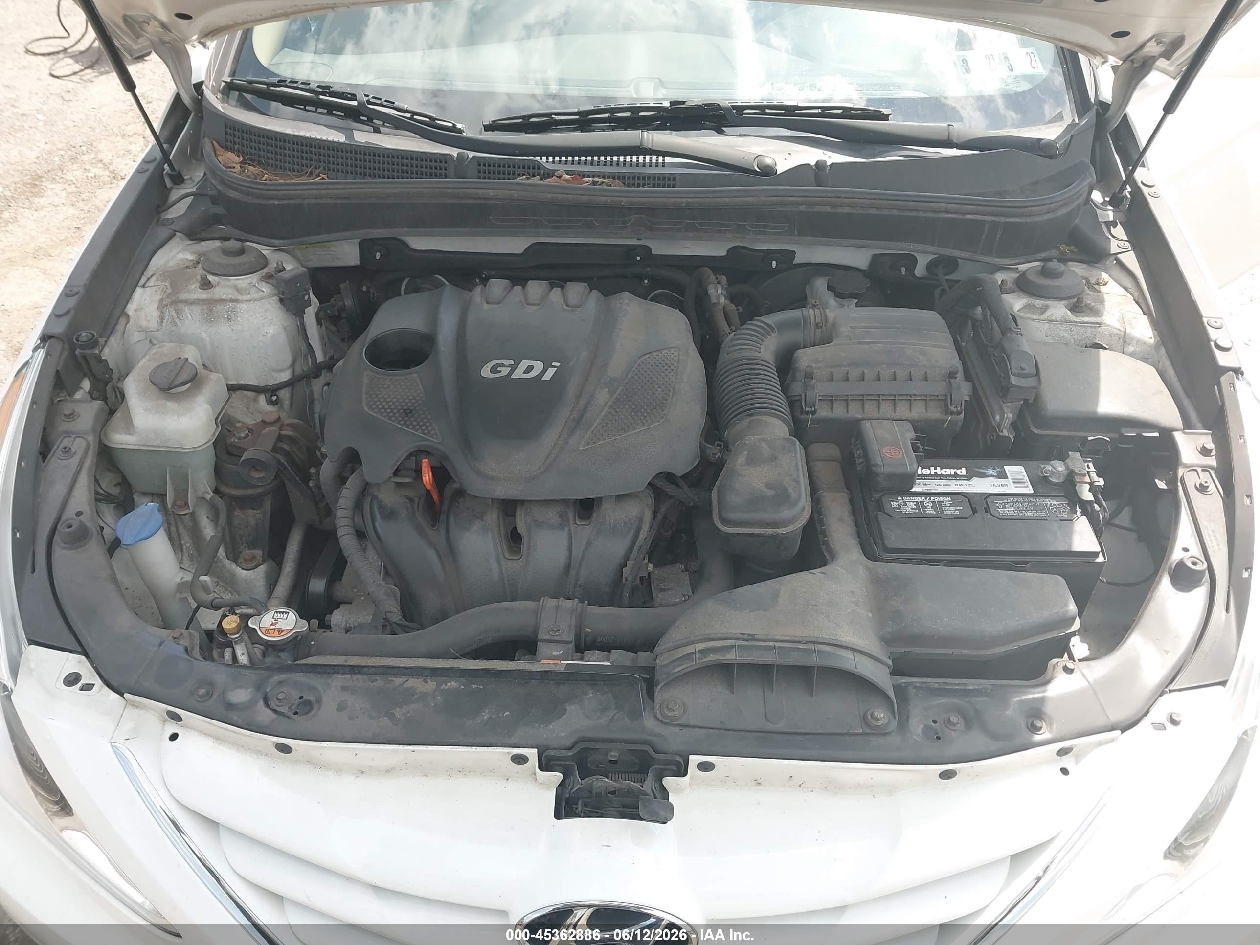2013 Hyundai Sonata Gls White vin: 5NPEB4AC3DH635030