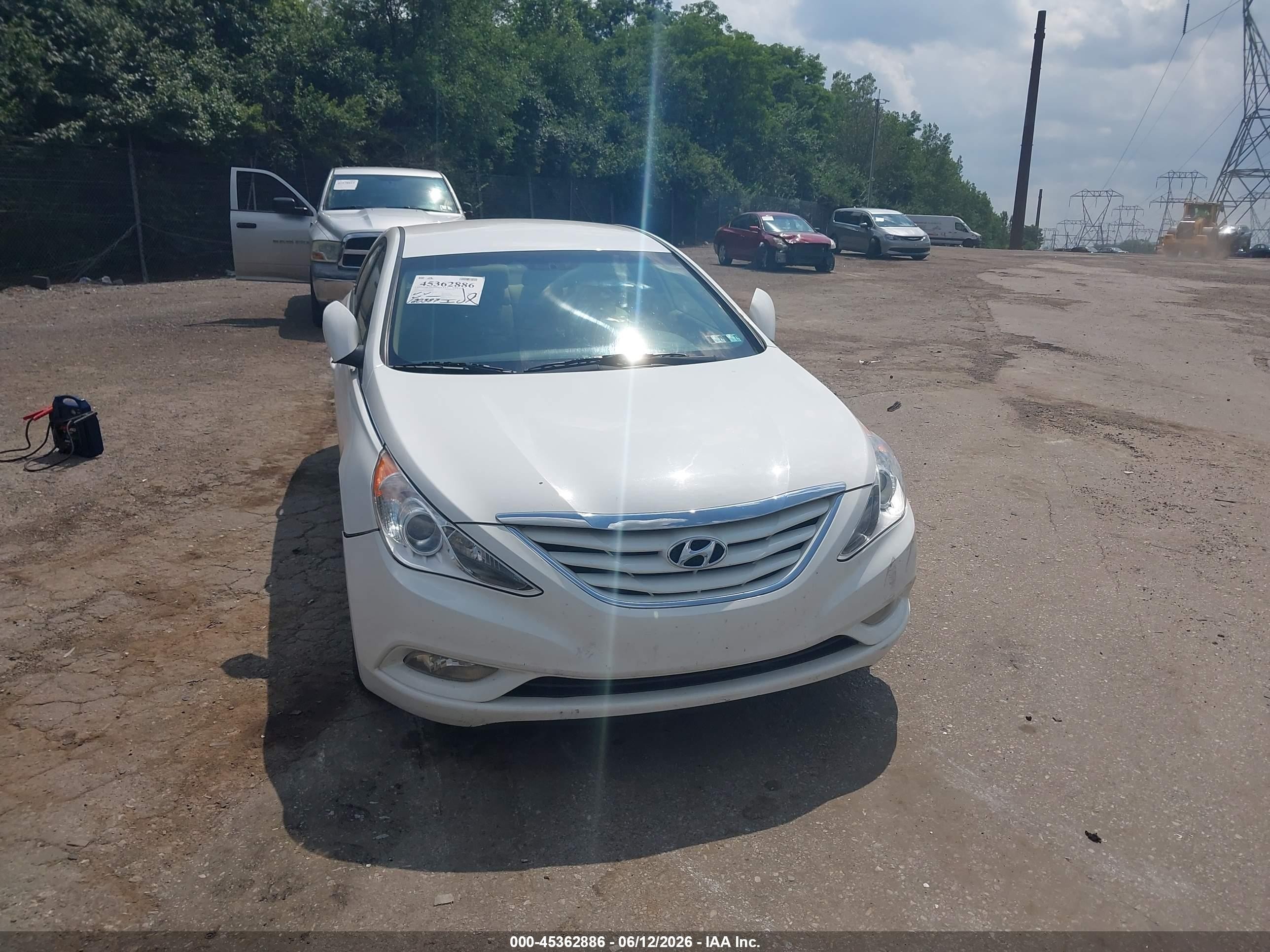 2013 Hyundai Sonata Gls White vin: 5NPEB4AC3DH635030