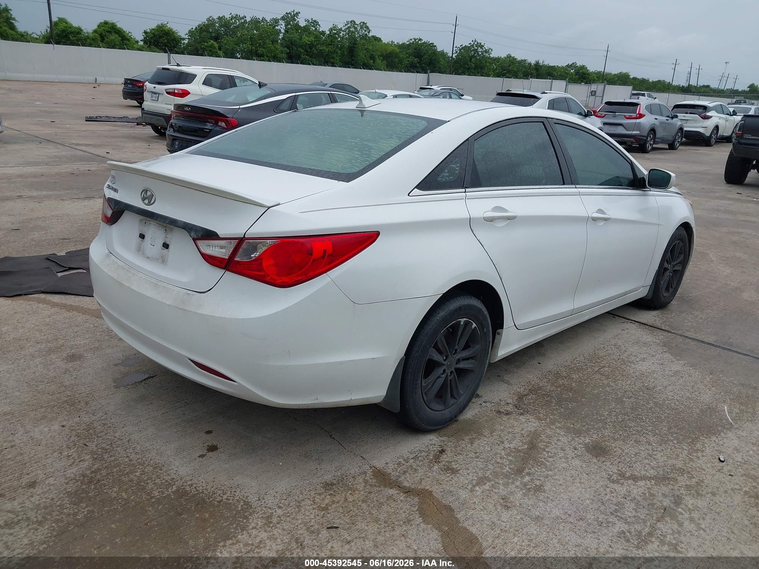 2013 Hyundai Sonata Gls White vin: 5NPEB4AC3DH646173