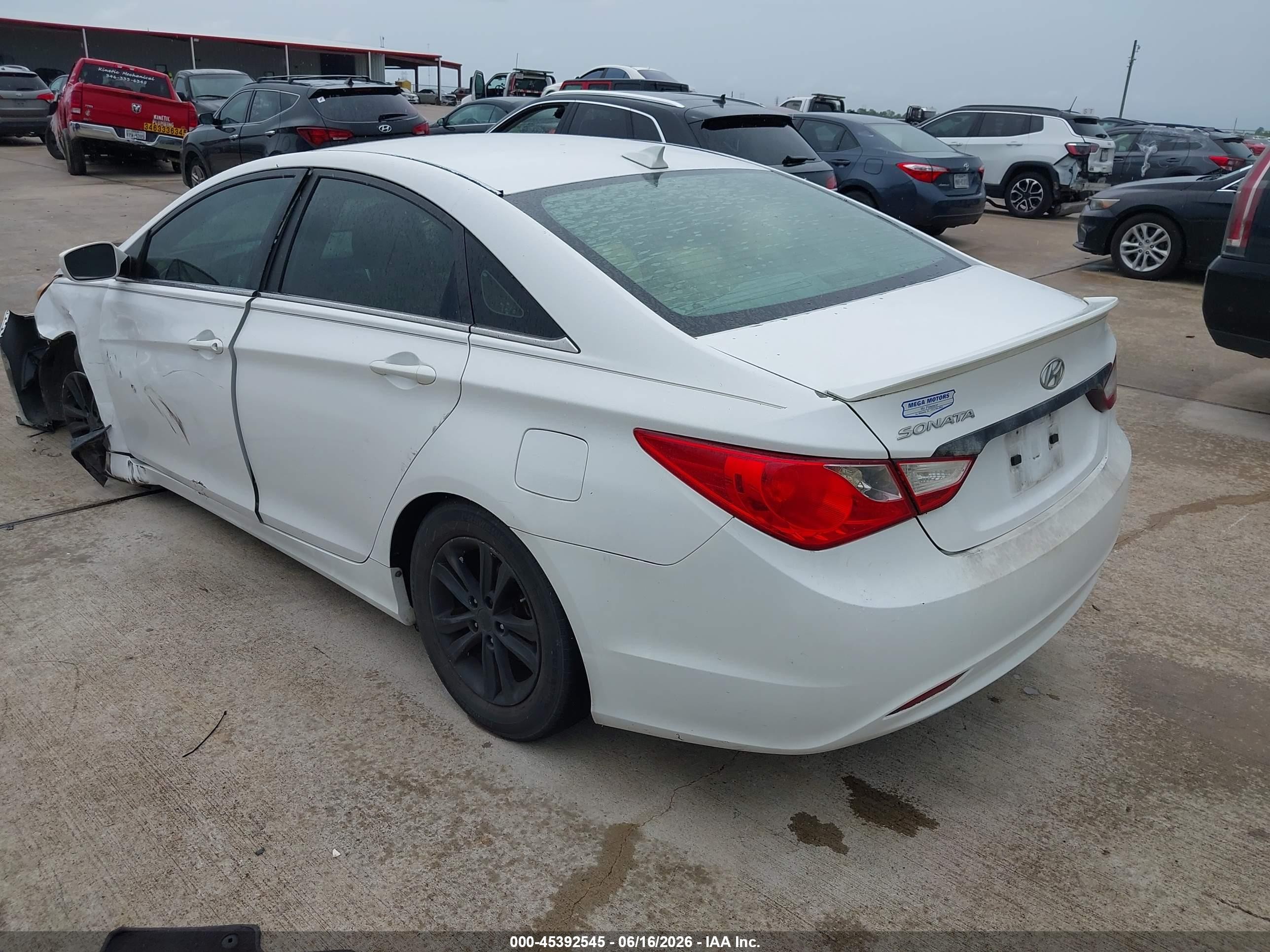 2013 Hyundai Sonata Gls White vin: 5NPEB4AC3DH646173