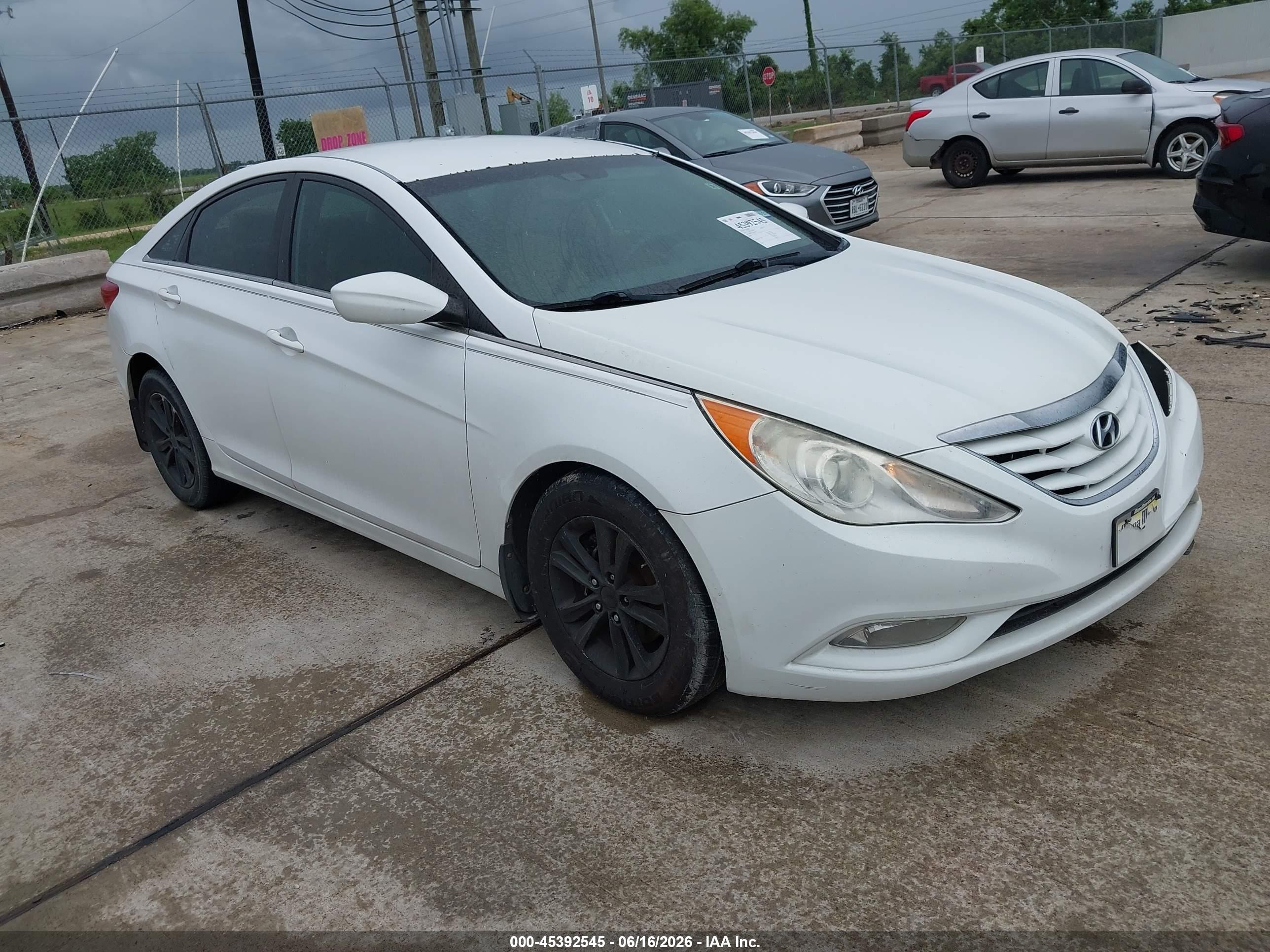 2013 Hyundai Sonata Gls White vin: 5NPEB4AC3DH646173