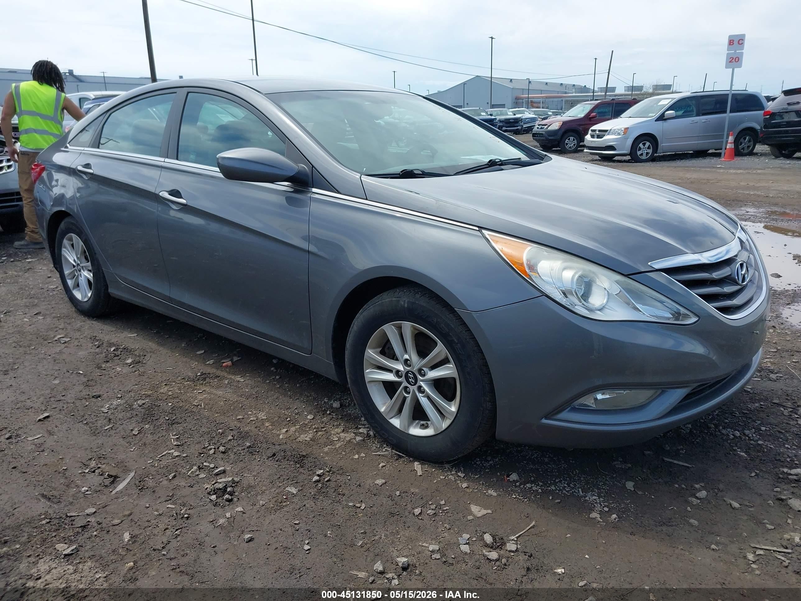 2013 Hyundai Sonata Gls Gray vin: 5NPEB4AC3DH655567