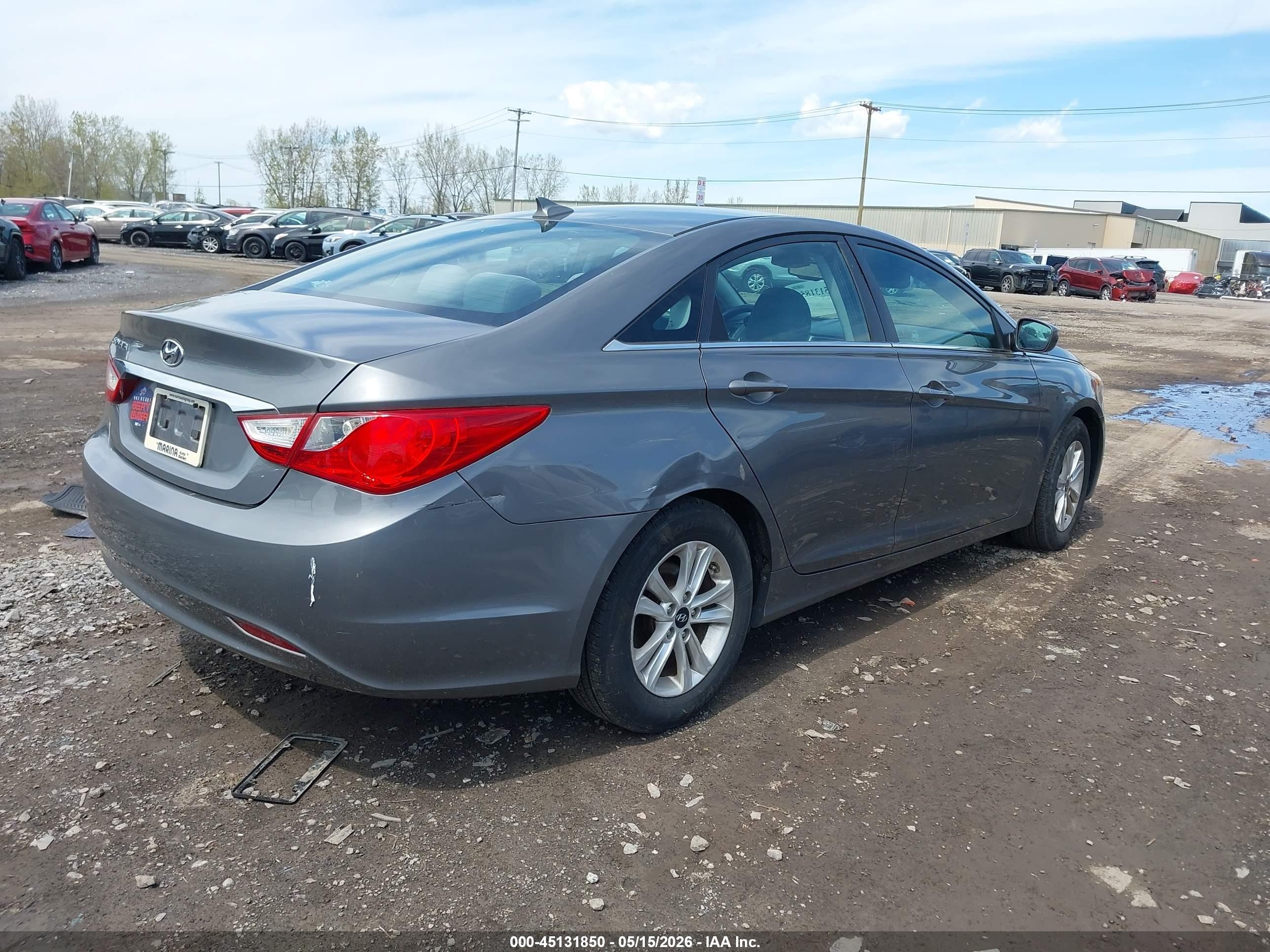 2013 Hyundai Sonata Gls Gray vin: 5NPEB4AC3DH655567