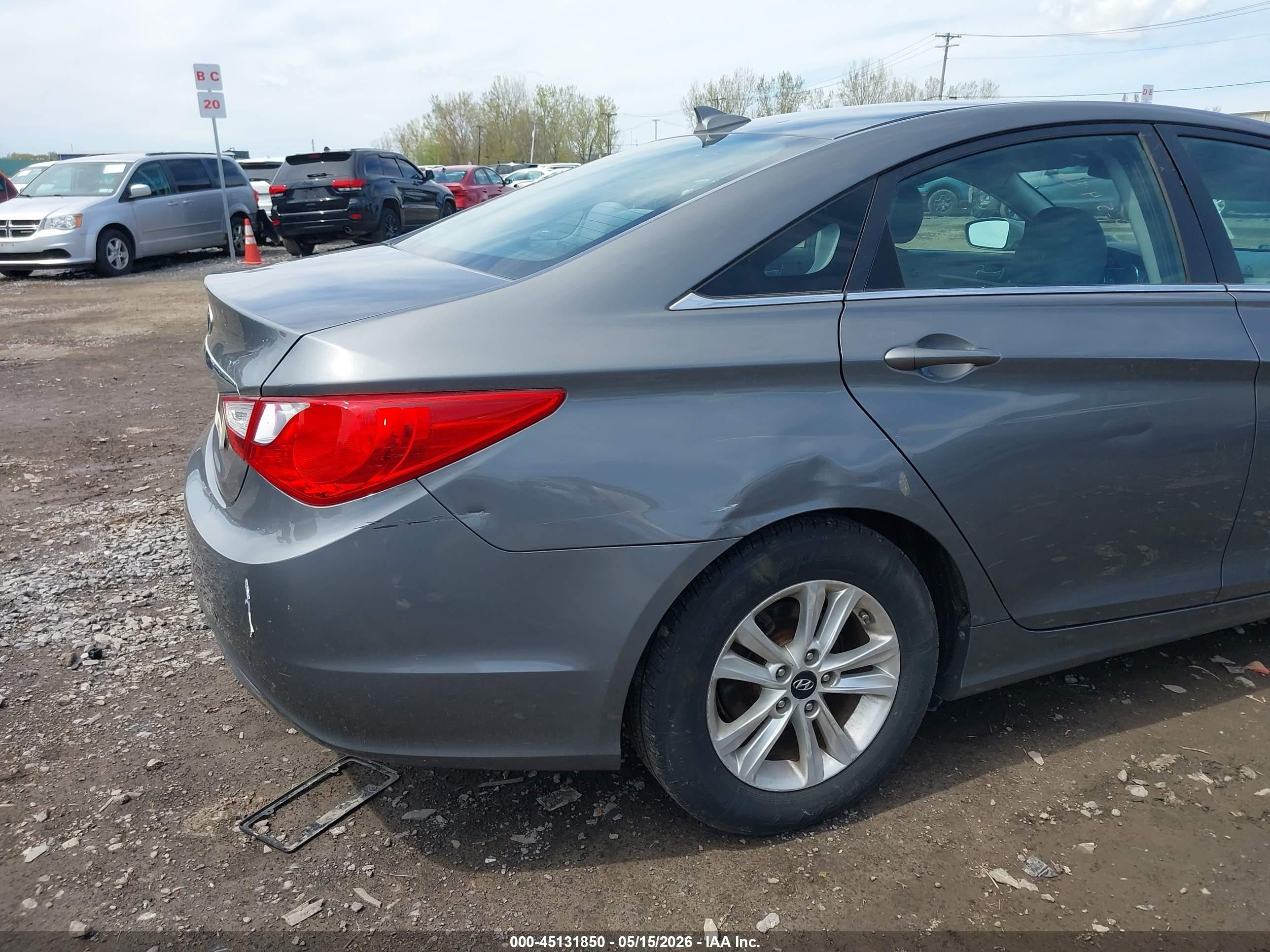 2013 Hyundai Sonata Gls Gray vin: 5NPEB4AC3DH655567