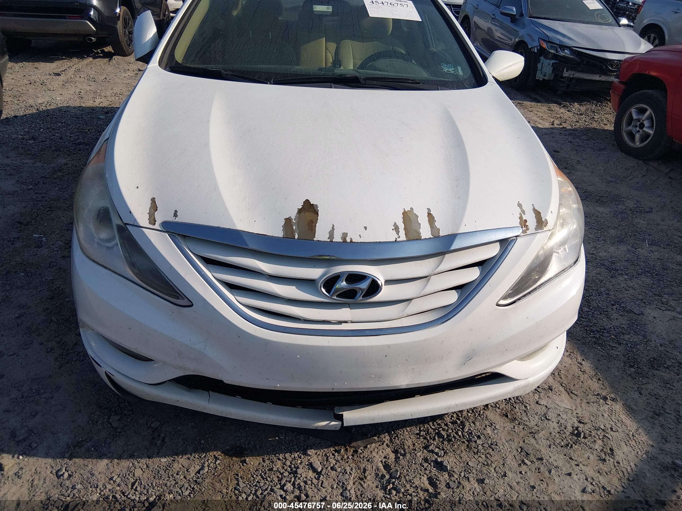 2013 Hyundai Sonata Gls White vin: 5NPEB4AC3DH679948