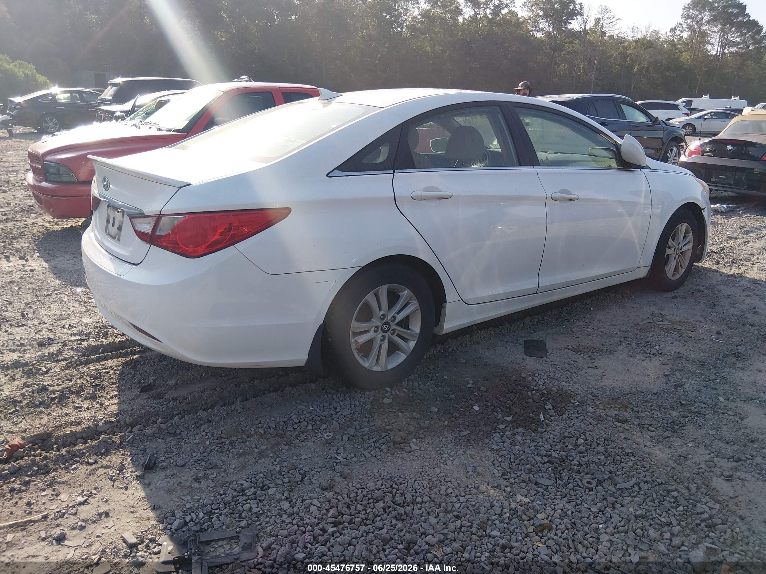 2013 Hyundai Sonata Gls White vin: 5NPEB4AC3DH679948