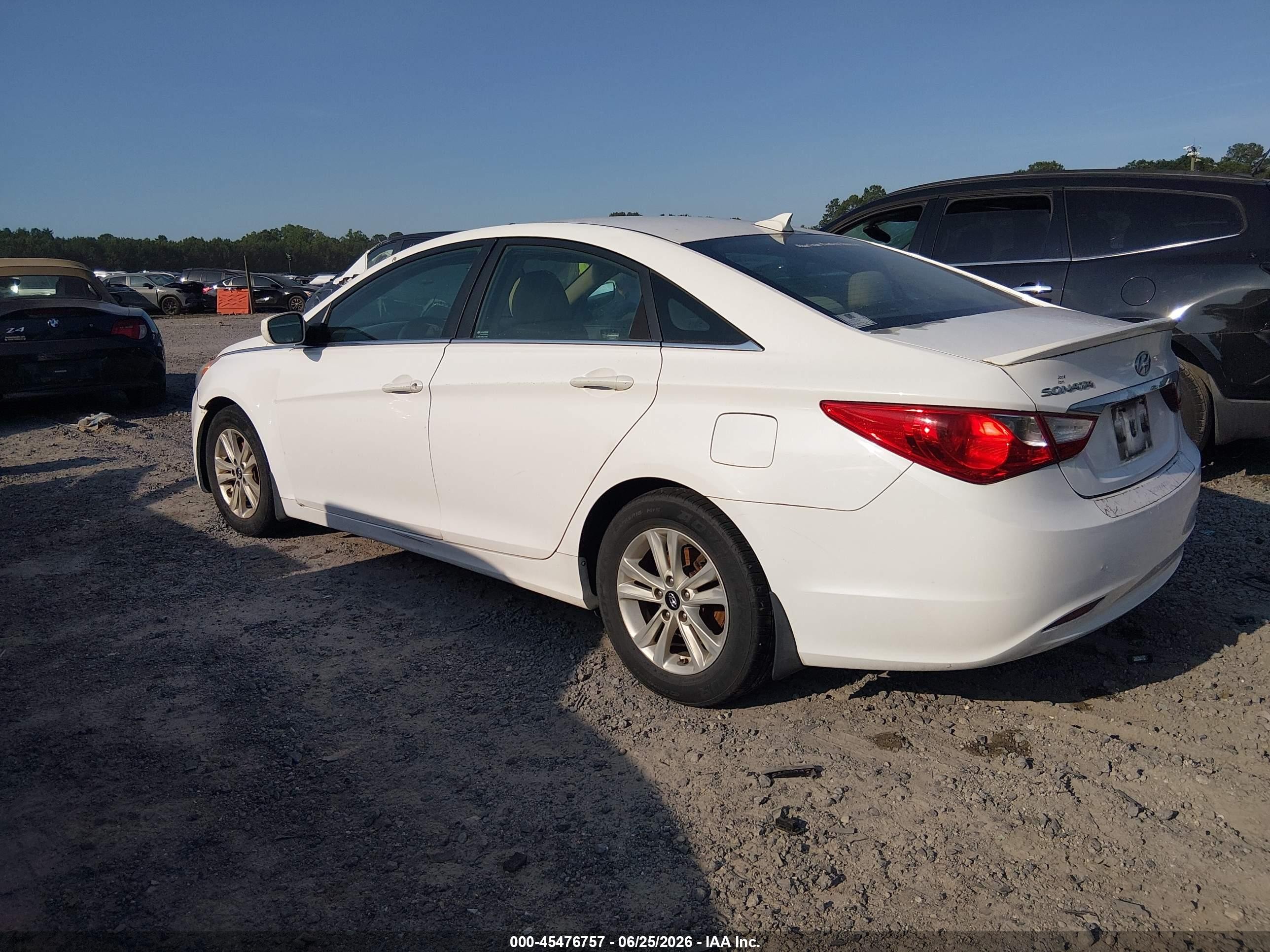 2013 Hyundai Sonata Gls White vin: 5NPEB4AC3DH679948