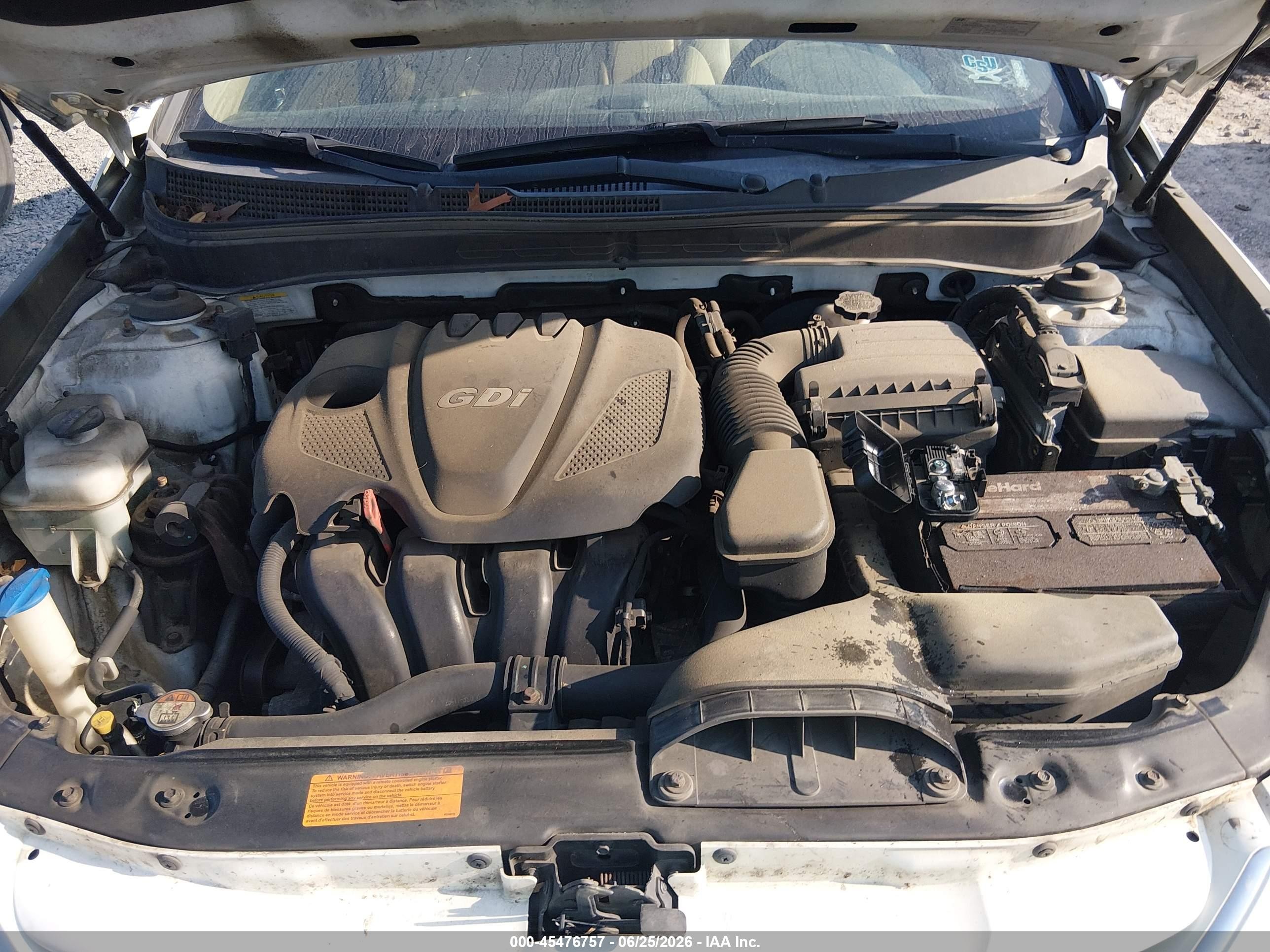 2013 Hyundai Sonata Gls White vin: 5NPEB4AC3DH679948