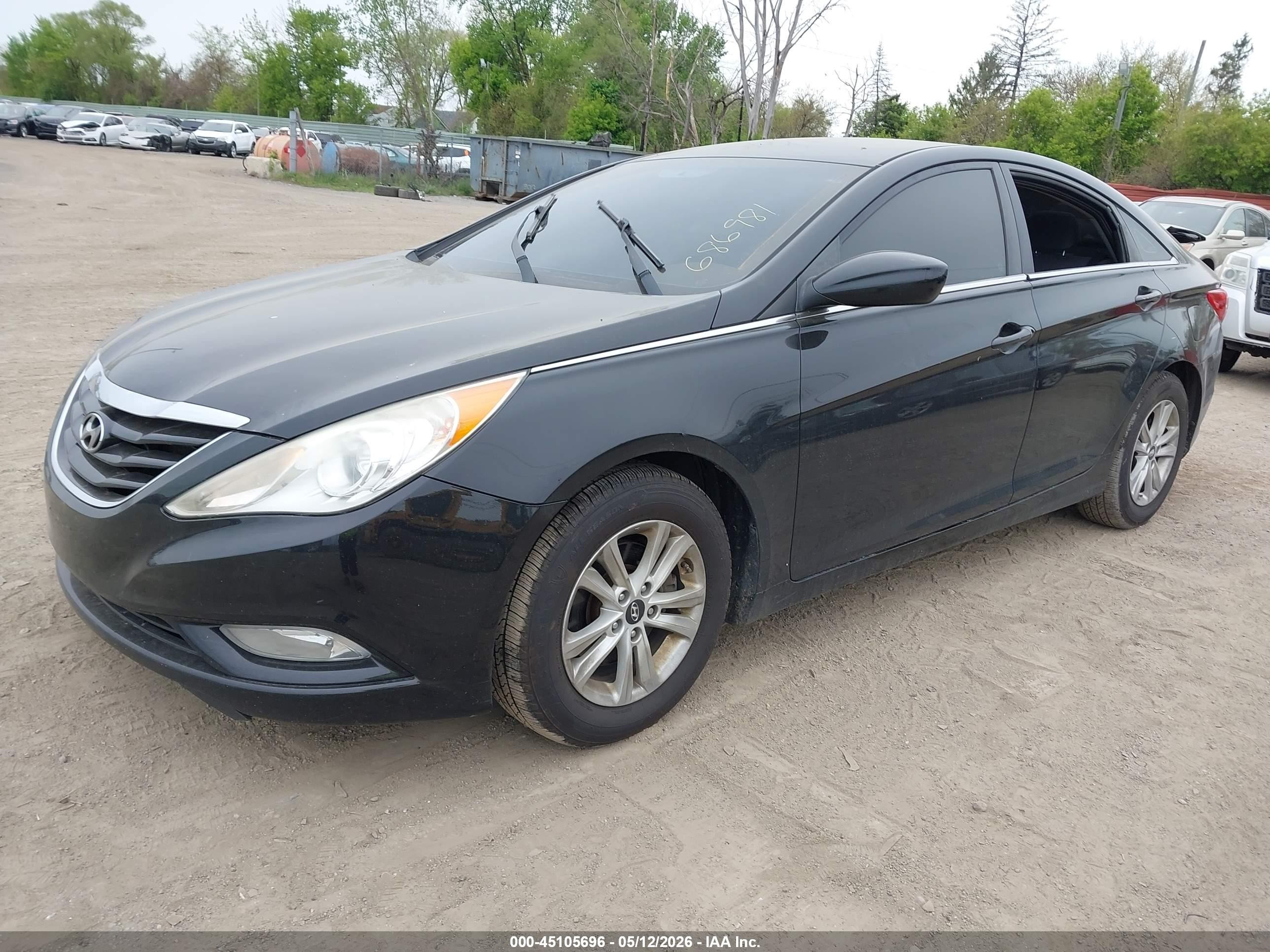 2013 Hyundai Sonata Gls Black vin: 5NPEB4AC3DH686981