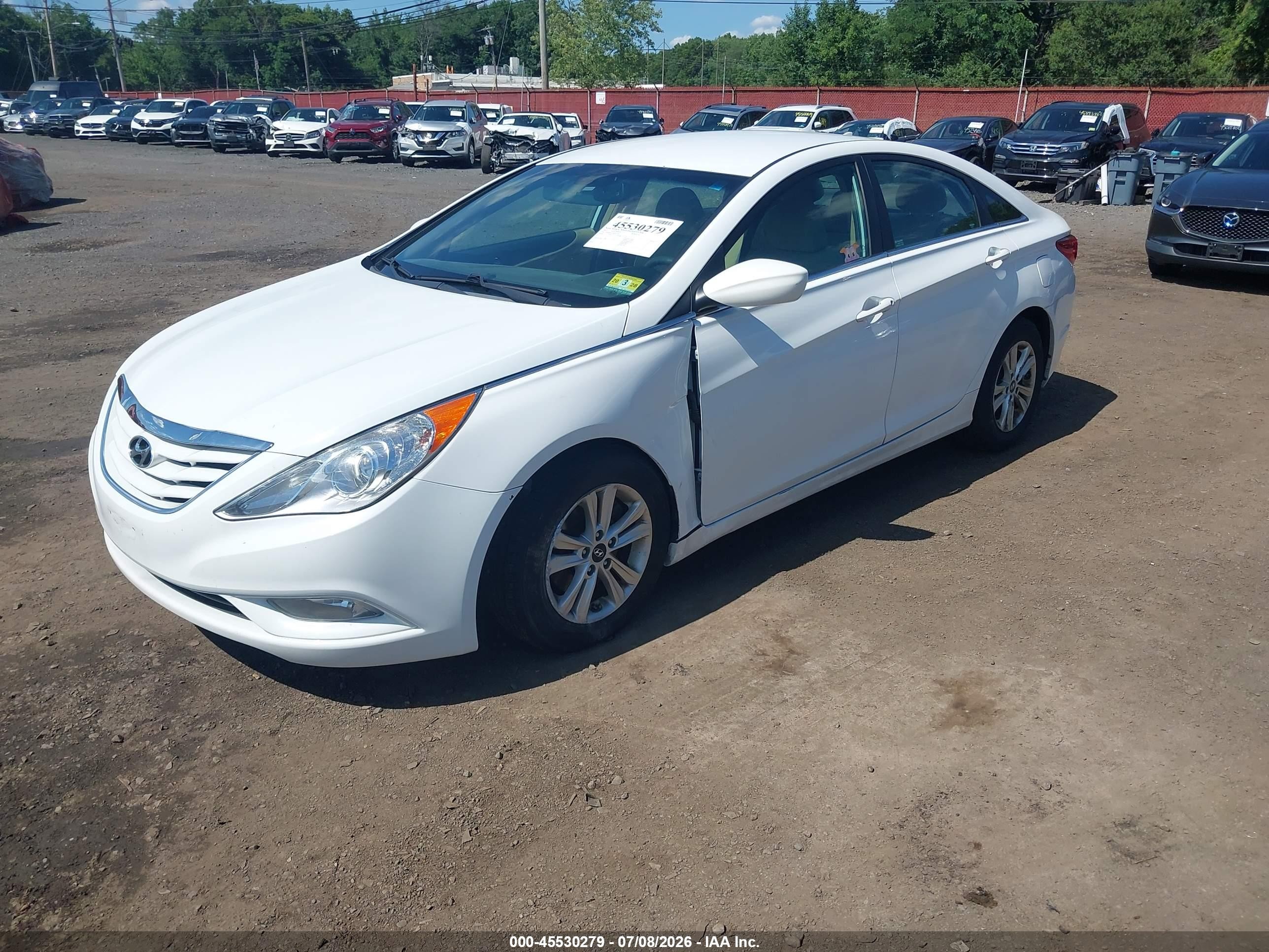 2013 Hyundai Sonata Gls White vin: 5NPEB4AC3DH701530