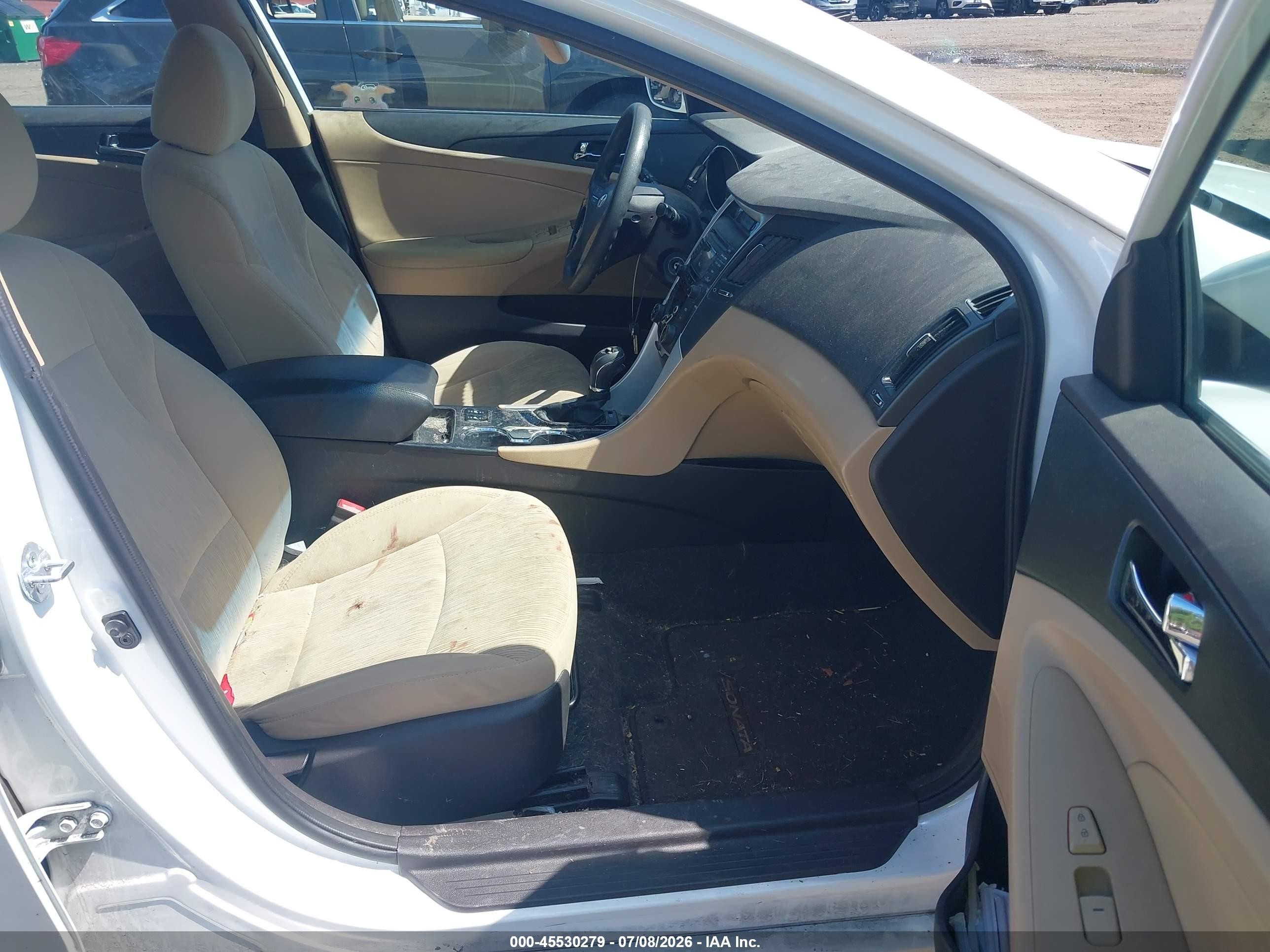 2013 Hyundai Sonata Gls White vin: 5NPEB4AC3DH701530