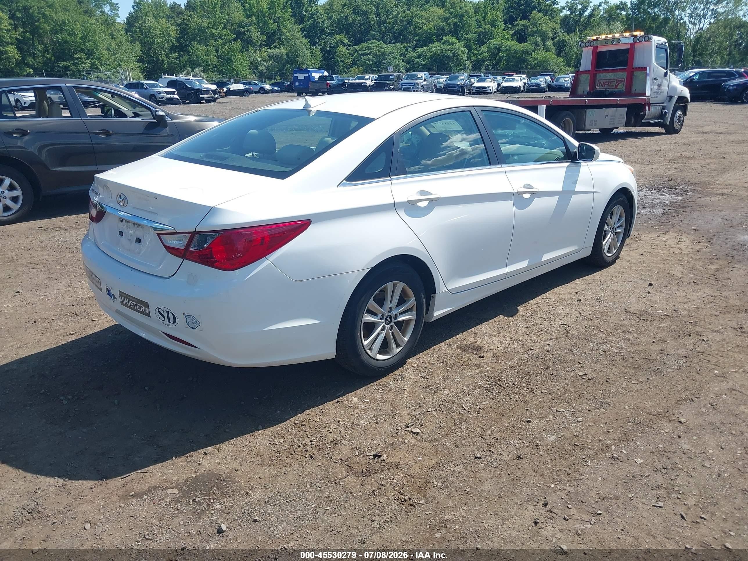 2013 Hyundai Sonata Gls White vin: 5NPEB4AC3DH701530